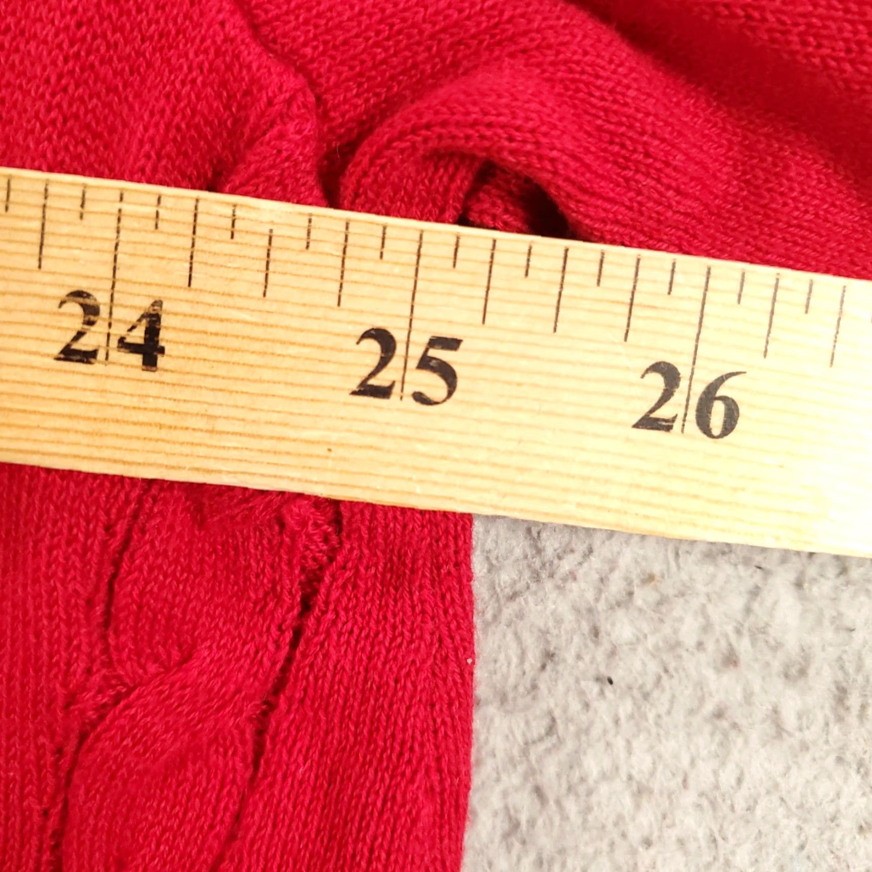 Vintage Catherines Blouse Tunic Womens 2X Red Knit 100% Cotton Long Sleeve V-Neck Casual Shirt Mens? Size XXL / US 16-18 / IT 52-54 - 4 Thumbnail