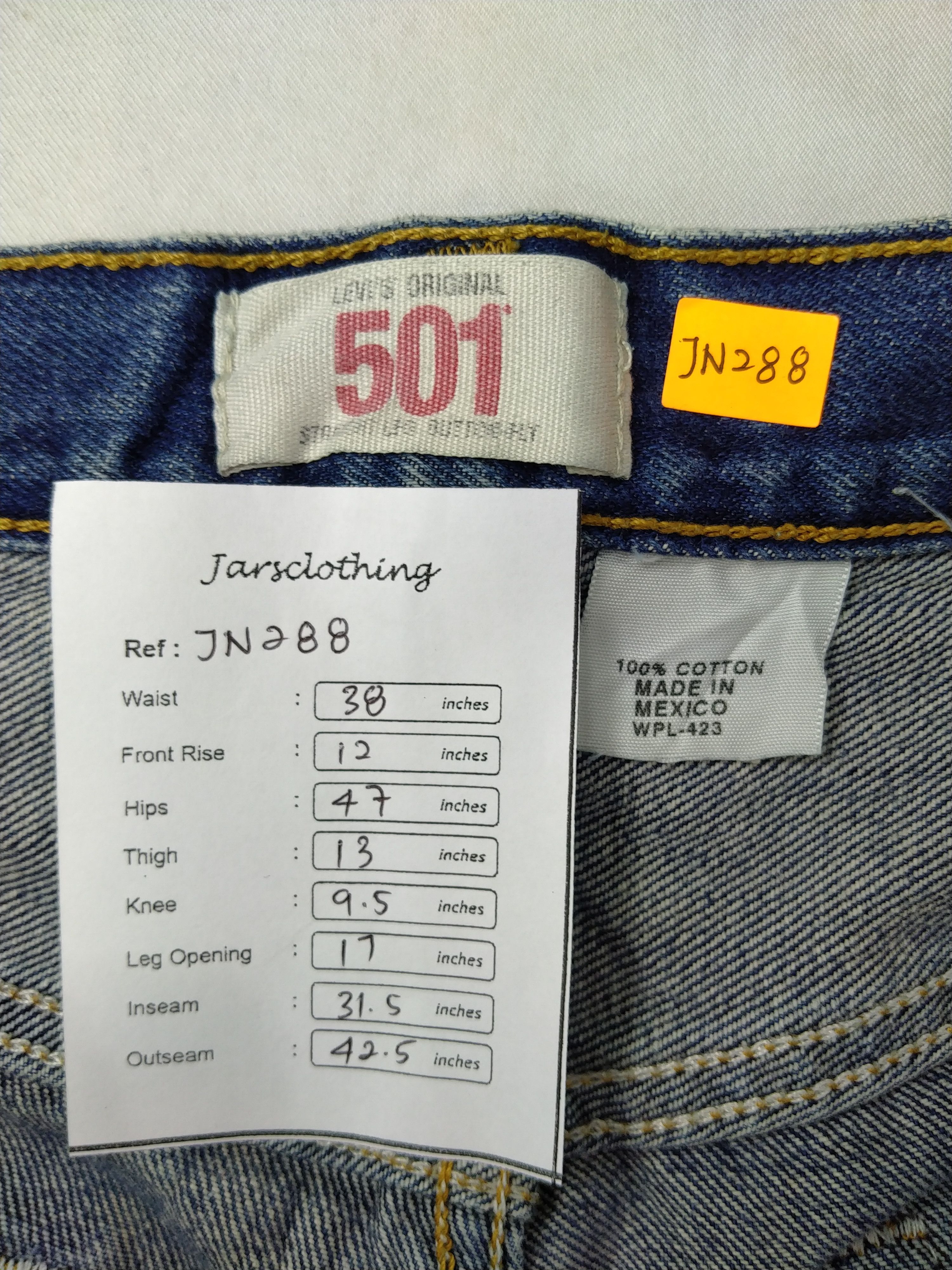 Japanese Brand Dirty Blue Vintage Levi's 501 Denim 38x31.5-JN288 Size US 38 / EU 54 - 7 Thumbnail