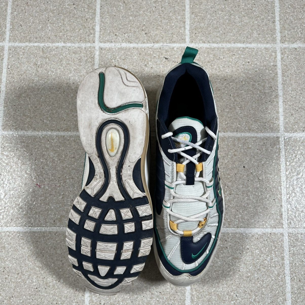 Nike Nike Air Max 98 Mighty Ducks White Navy Neptune Green Sz 12 Size US 12 / EU 45 - 5 Thumbnail