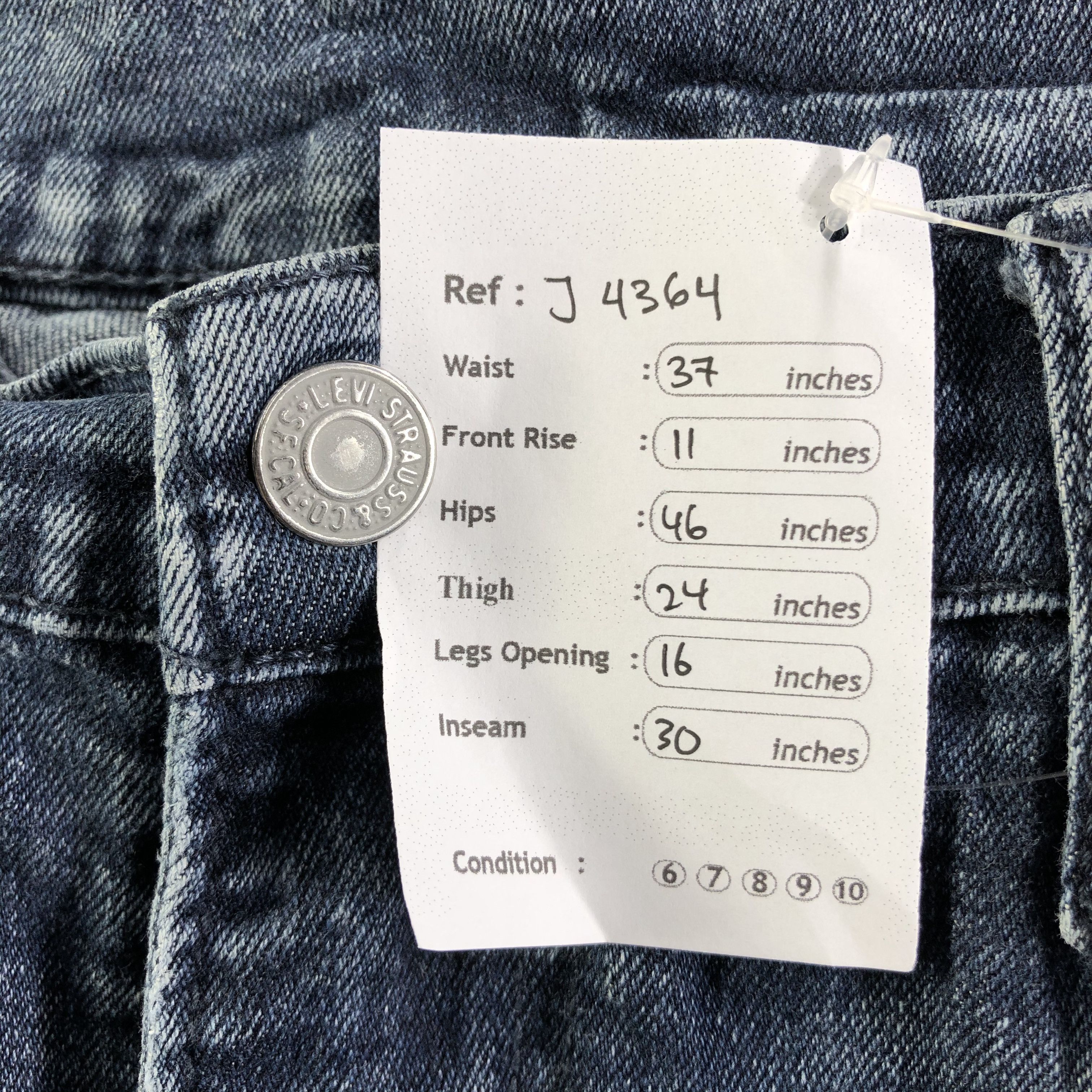 Levi's Vintage Blue Wash Levis 514 Jeans-J4364 Size US 37 - 12 Thumbnail