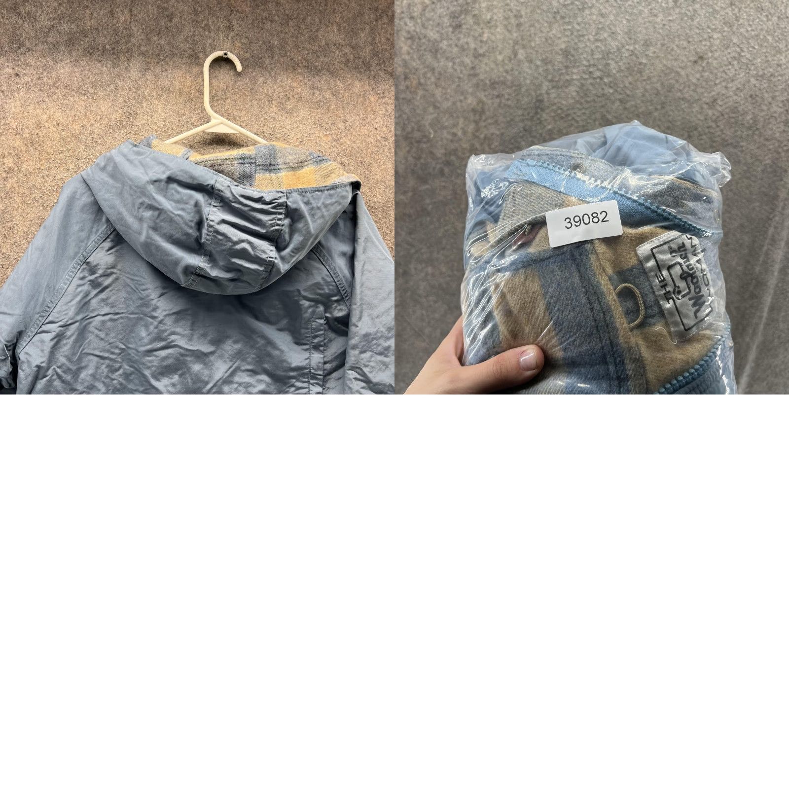 Vintage VINTAGE Woolrich Jacket Womens Large Blue Plaid Hooded Parka 90s White Space NOT Applicable Size L / US 10 / IT 46 - 8 Thumbnail