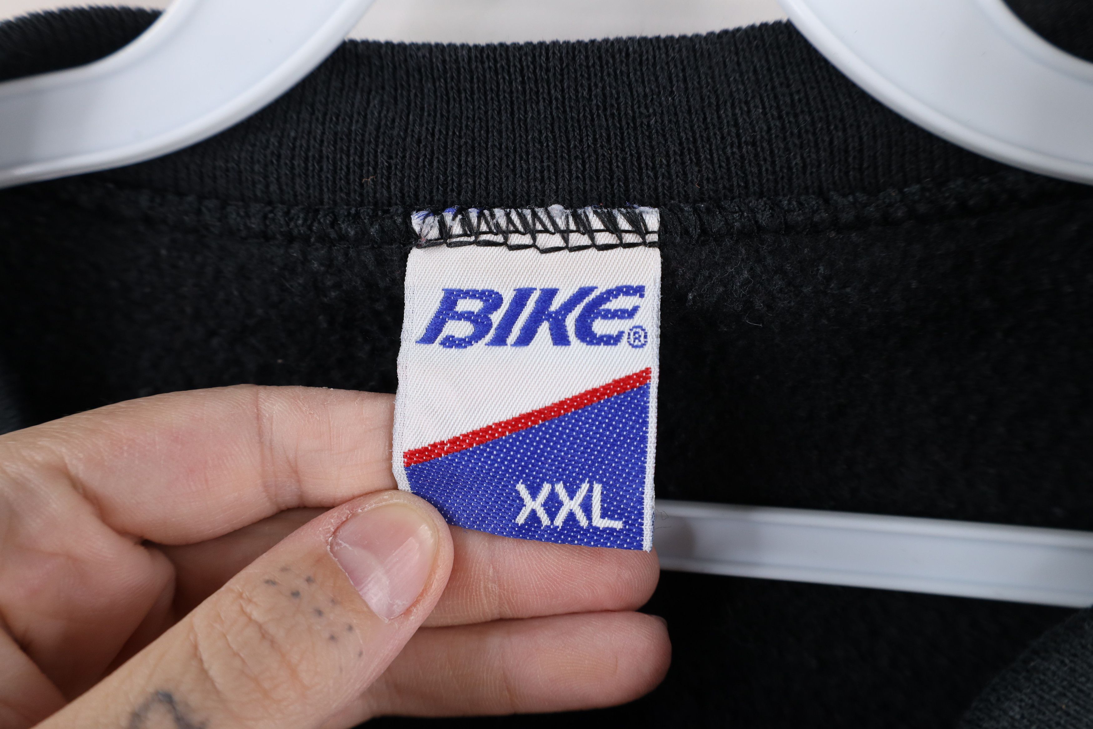 Vintage Vintage 90s Bike Blank Crewneck Sweatshirt Black USA Size US XXL / EU 58 / 5 - 4 Thumbnail