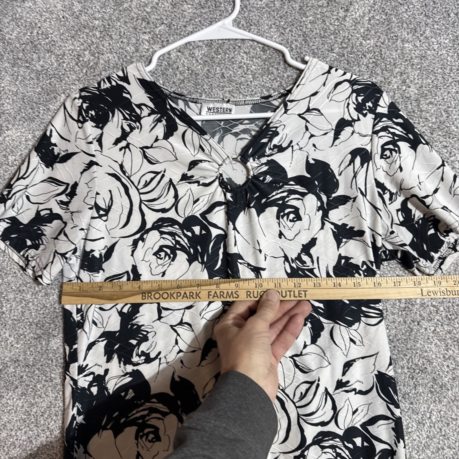 Other Floral Top Womens XS 90s Y2K Romantic Goth Chic Grandmacore Size XS / US 0-2 / IT 36-38 - 3 Thumbnail