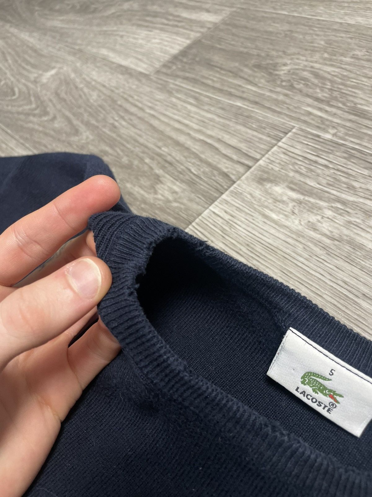 Lacoste Vintage Lacoste Navy Blue Cotton Sweater Size US L / EU 52-54 / 3 - 10 Thumbnail