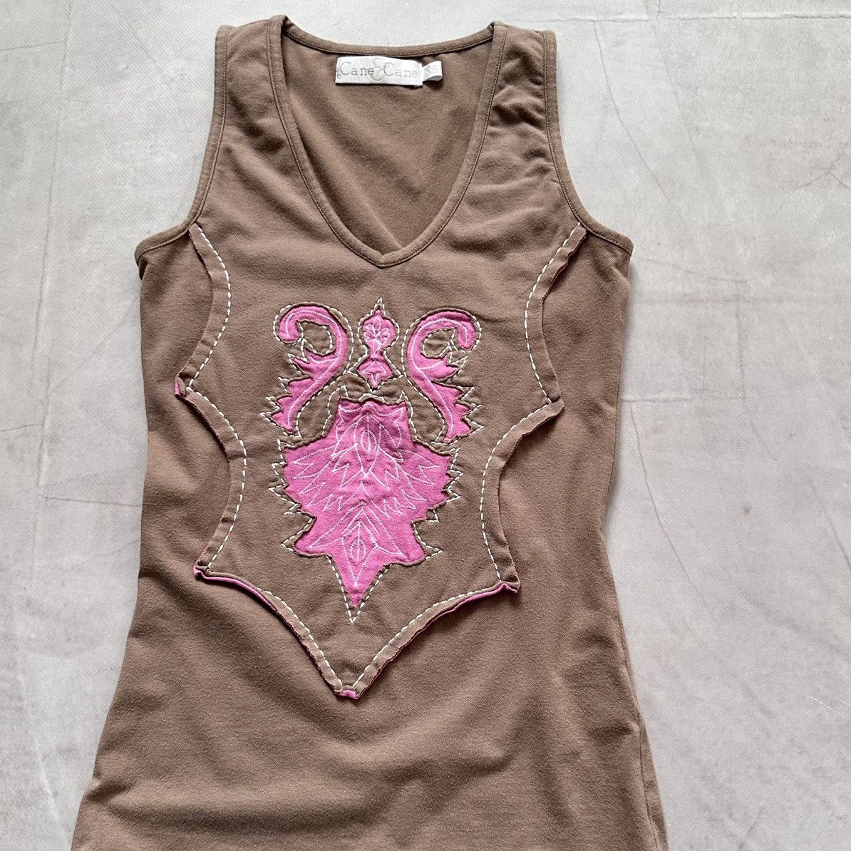 Hysteric Glamour Tribal Embroidery Tank Top Shirt Cop Copine Miss Sixty Vibe Size XS / US 0-2 / IT 36-38 - 2 Thumbnail