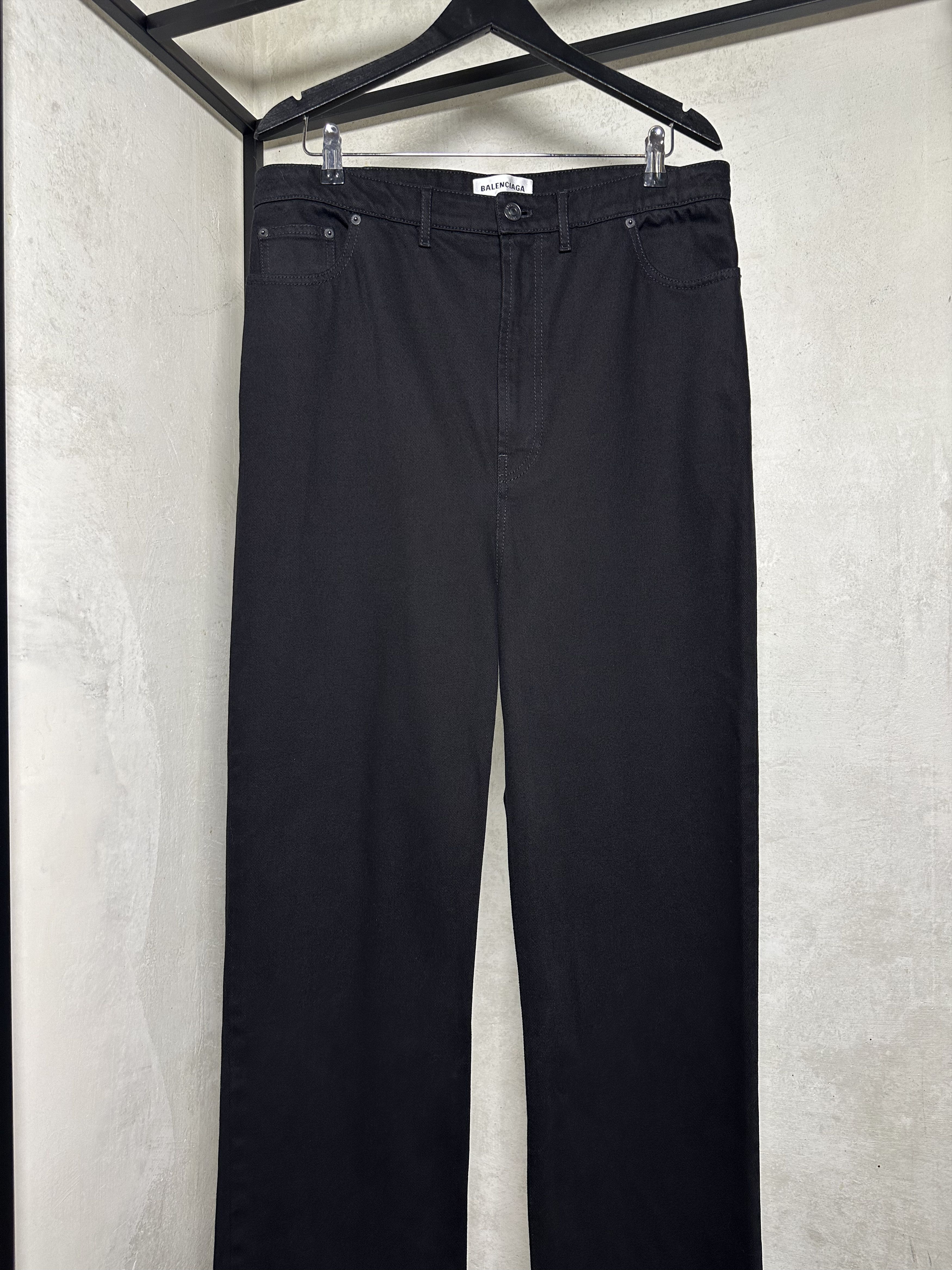 Balenciaga Balenciaga Straight-Leg Extra Long Black Jeans Size US 32 / EU 48 - 8 Thumbnail