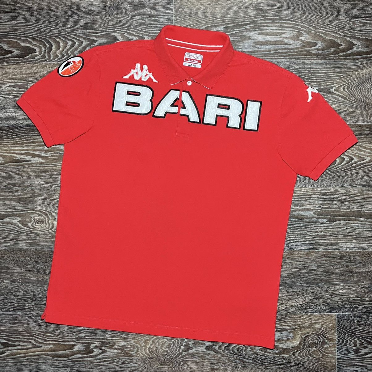 Kappa Rare Serie B SSC BARI Kappa Eroi Cotton Red Polo Shirt Size US XL / EU 56 / 4 - 1 Thumbnail