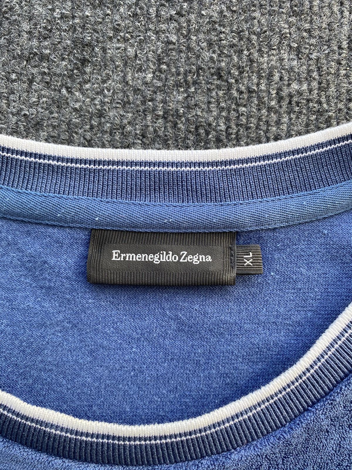 Ermenegildo Zegna 🔥Designer Luxury Ermenegildo Zegna Blue mens t shirt xl Size US XL / EU 56 / 4 - 3 Thumbnail