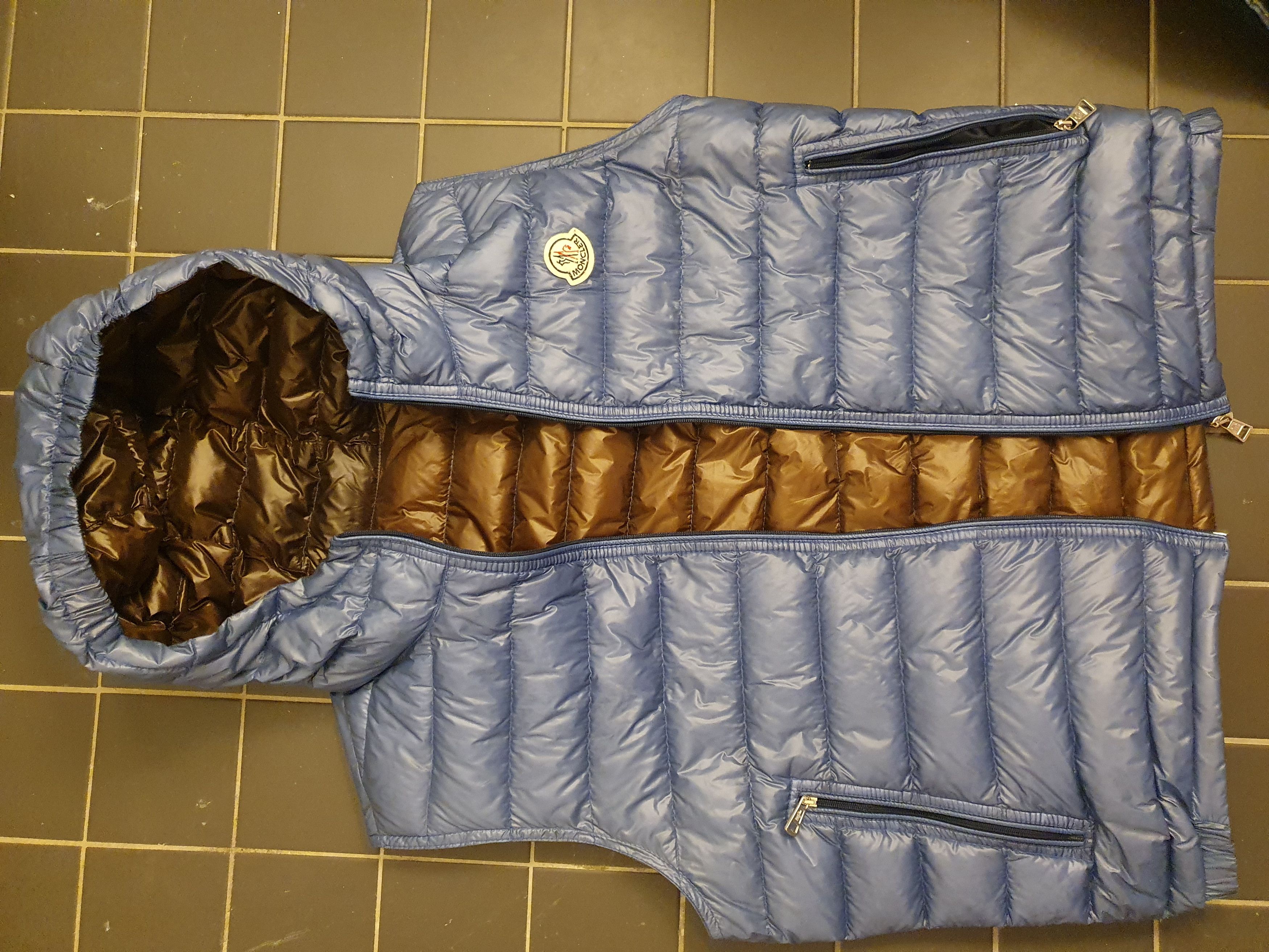 image of Moncler Down Vest in Blue, Men's (Size Small)