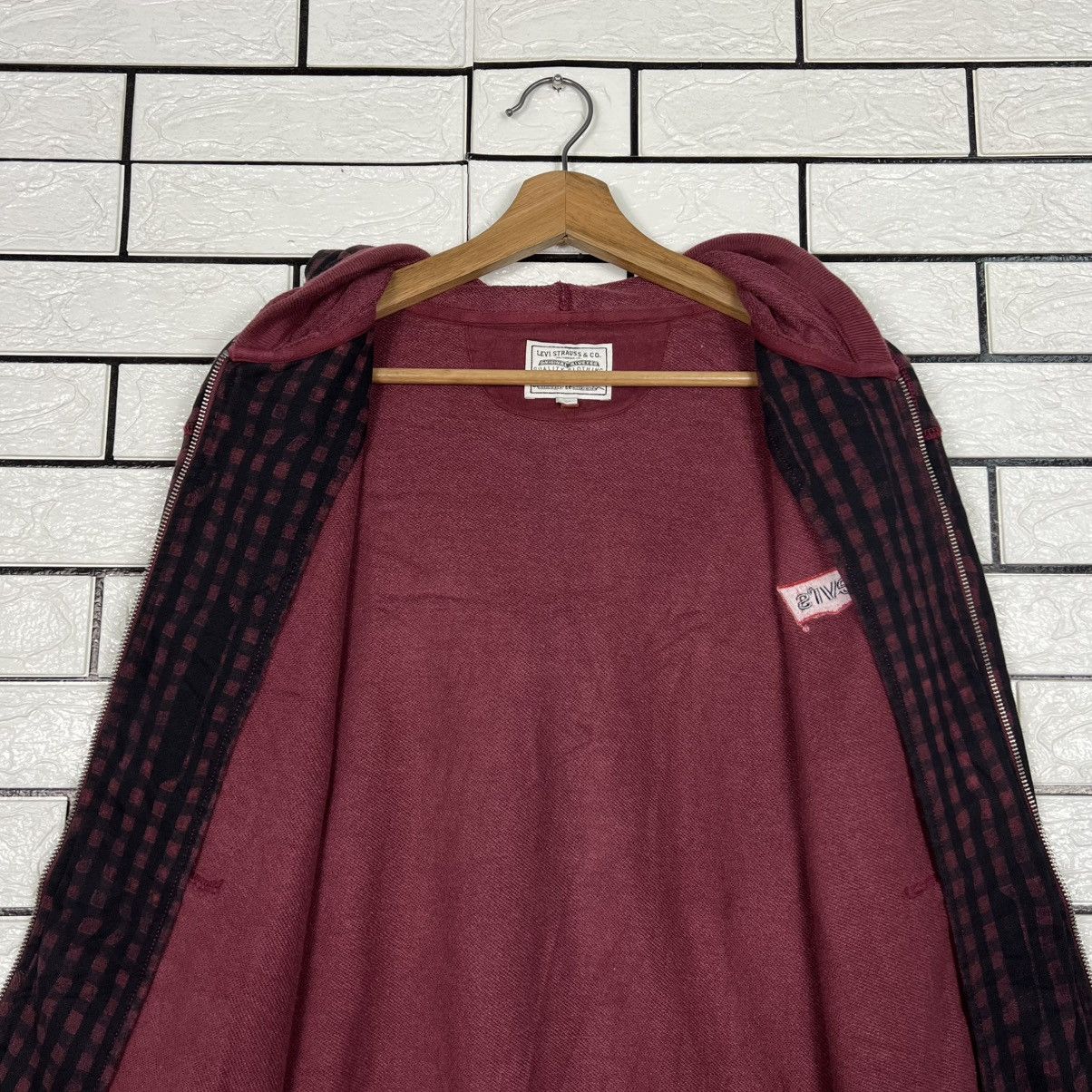 Levi's LEVIS STRAUSS Red Checked Hoodie Sweatshirt #4212-C192 Size US M / EU 48-50 / 2 - 9 Thumbnail