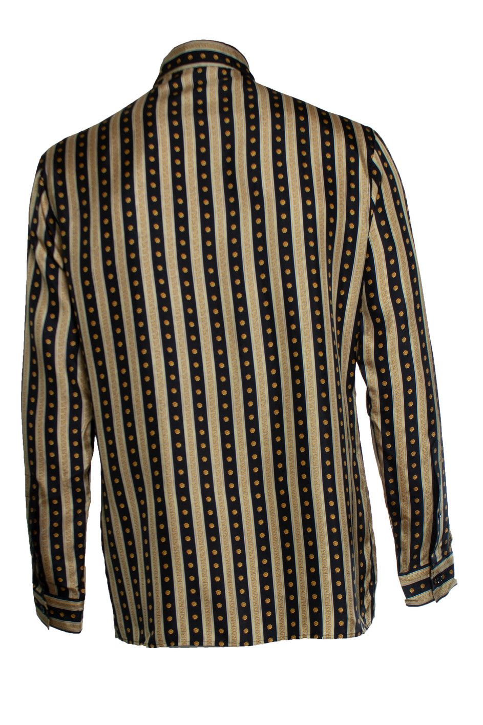 Versace Versace, Black and gold greca print shirt Size US S / EU 44-46 / 1 - 2 Thumbnail