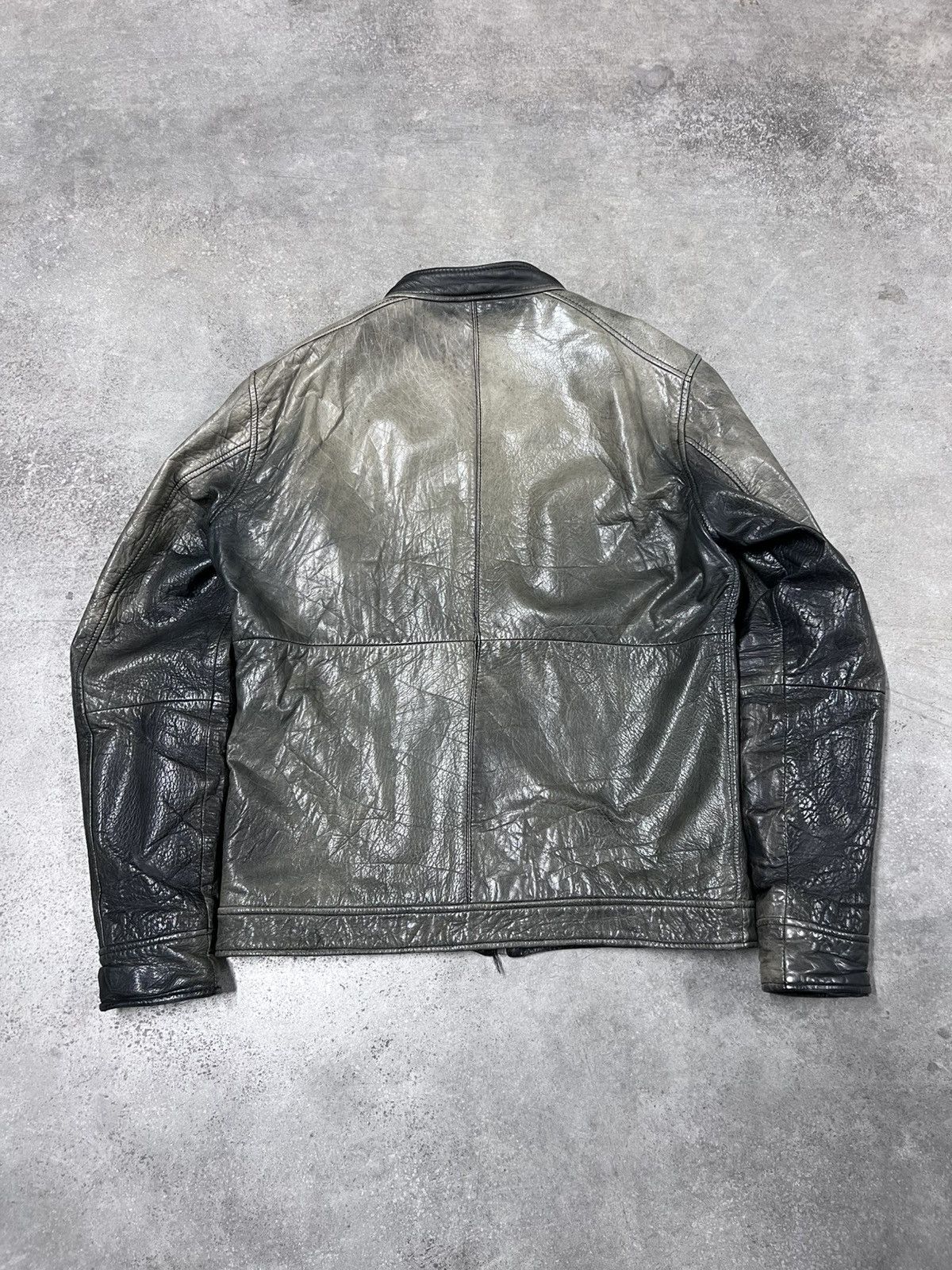 Vintage Rare Faded Real Leather Biker Avant Garde Jacket Size US M / EU 48-50 / 2 - 6 Thumbnail