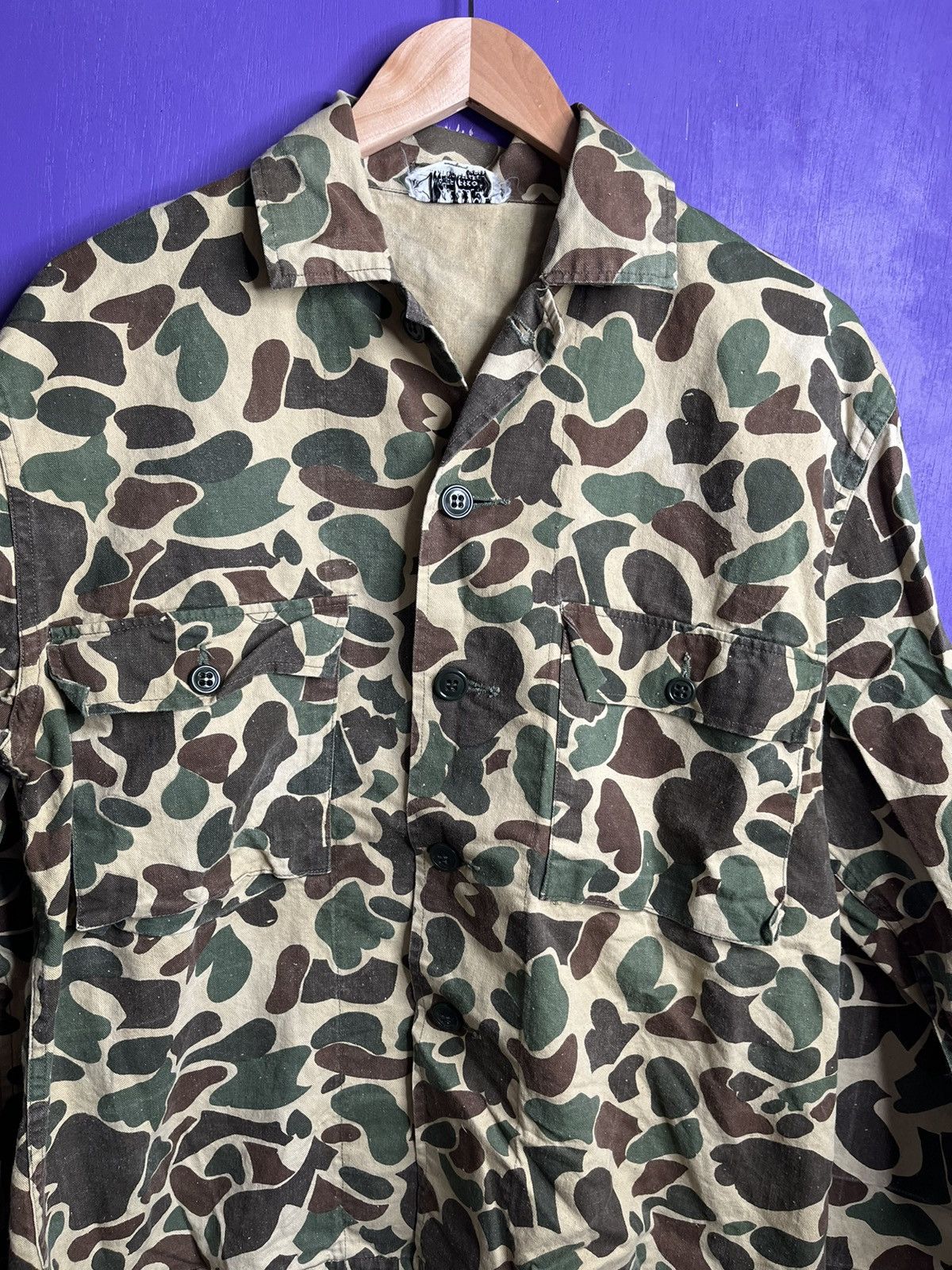 Vintage Vintage 80s Camo hunting cargo button up Size US L / EU 52-54 / 3 - 3 Thumbnail