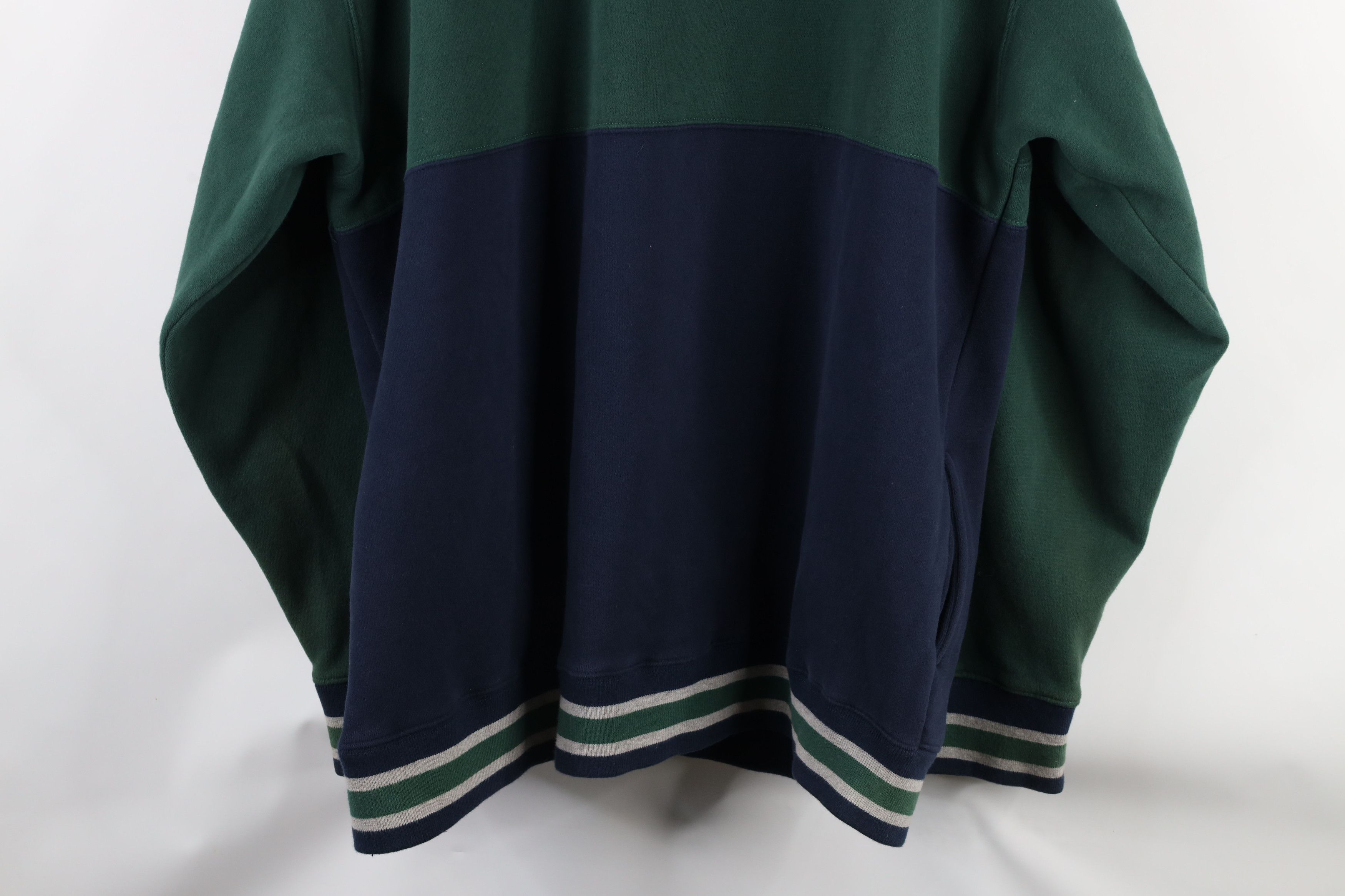 Vintage Vintage 90s Streetwear Block Heavyweight Half Zip Sweatshirt Size US XL / EU 56 / 4 - 8 Thumbnail
