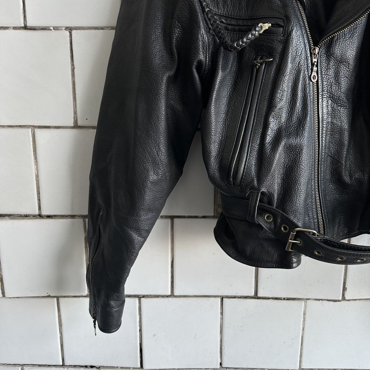 Designer × Japanese Brand Vintage Japanese Style Smash Leather Jacket Y2K Crazy Fit Size US S / EU 44-46 / 1 - 3 Thumbnail