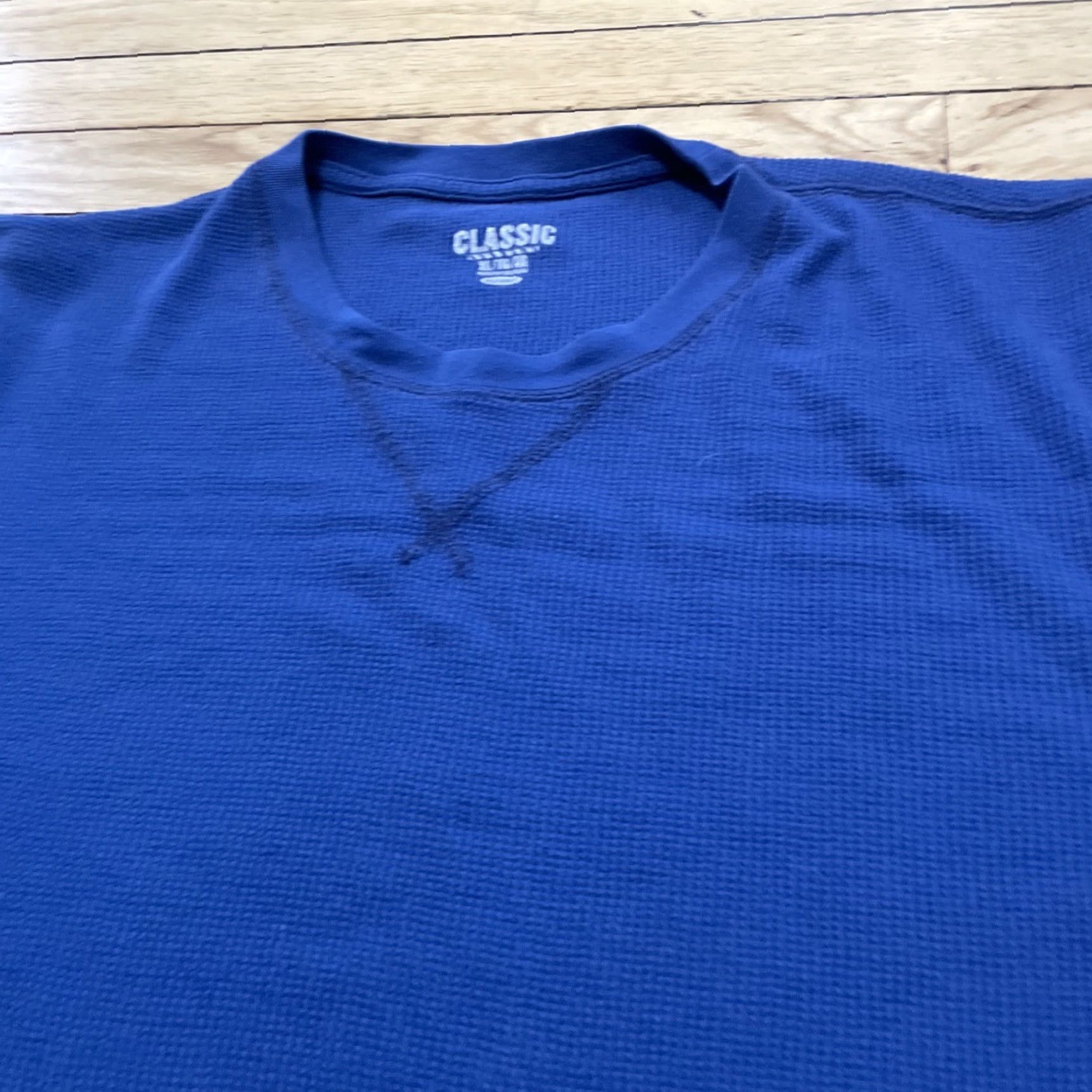 Old Navy Old Navy Tee Shirt Men XL Blue Crew Neck Thermal Pique Knit T-Shirt Basic Classic Size US XL / EU 56 / 4 - 4 Thumbnail