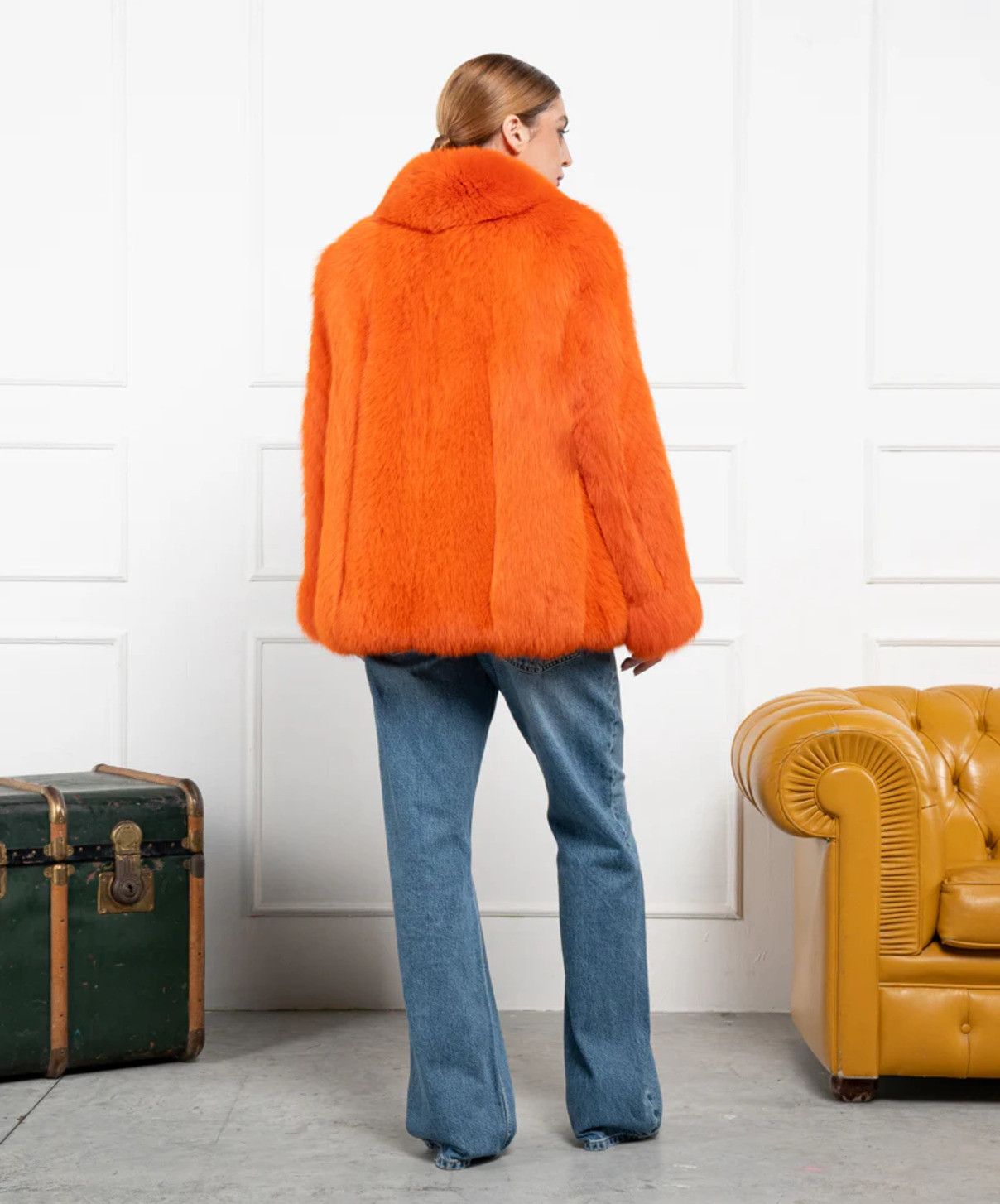 Other Women’s ‘Orange’ Fox Fur Coat Size L / US 10 / IT 46 - 4 Thumbnail