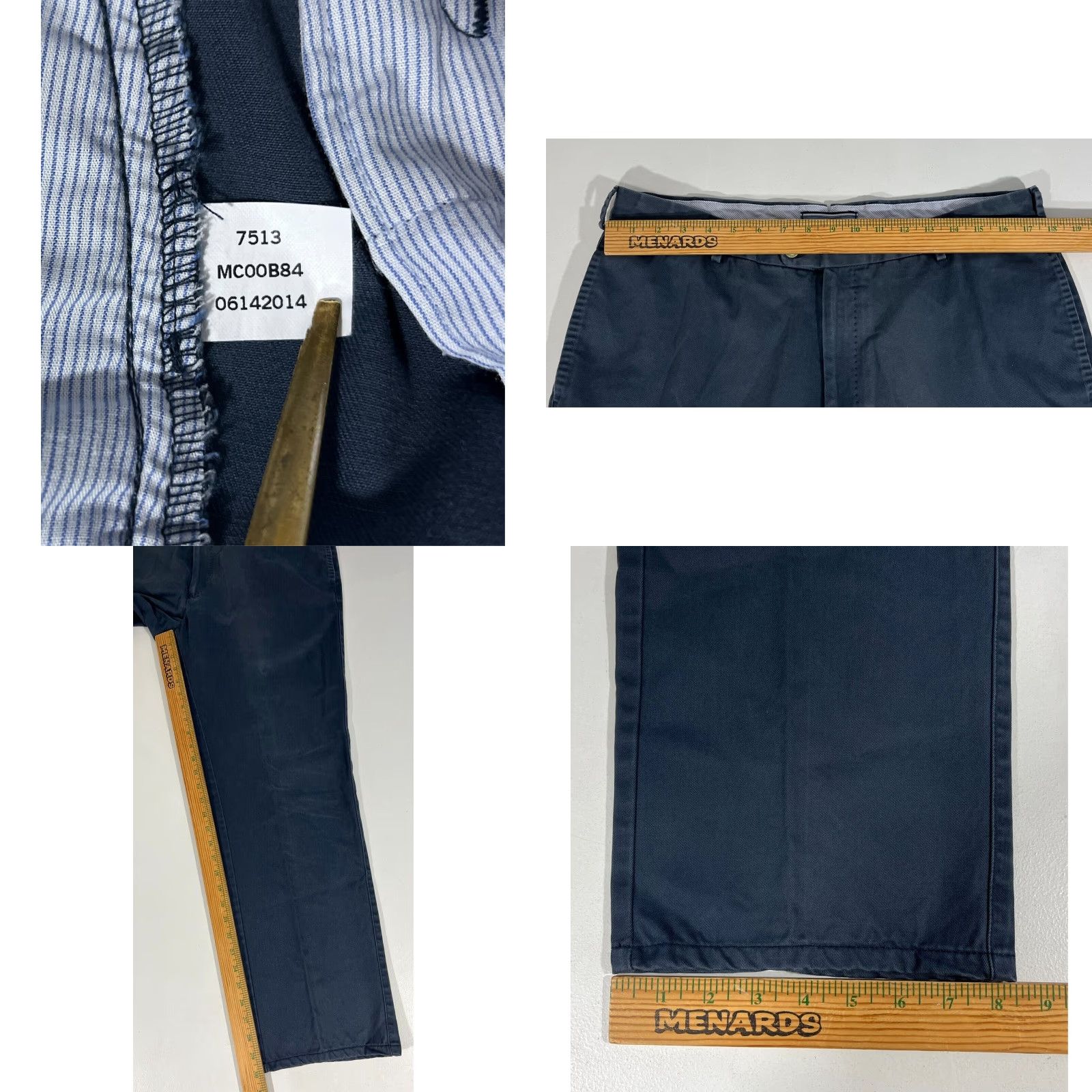 Peter Millar VINTAGE Peter Millar Men's Crown Pima Cotton Chino Pants Navy Sz 36x30 Size US 36 / EU 52 - 8 Thumbnail