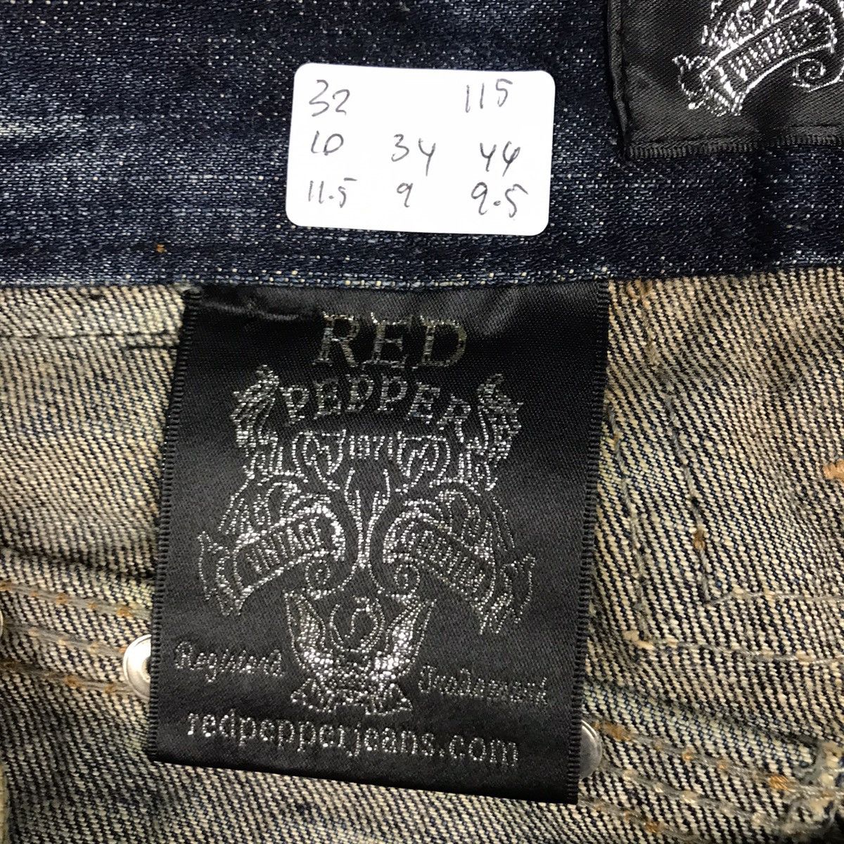 Hysteric Glamour × Japanese Brand × Vintage FALRE DENIM RED PERPER DENIM RUSTY BOOT CUT PANTS Size US 32 / EU 48 - 18 Thumbnail