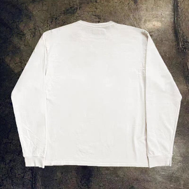 Vintage White retro cute cat print long-sleeved t-shirt Size US M / EU 48-50 / 2 - 2 Thumbnail