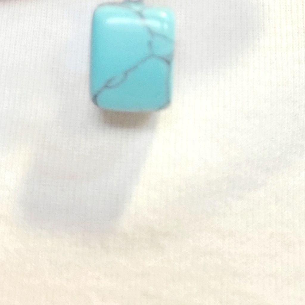 Handmade Natural Amazonite Crystal Cube Pendant Necklace Size ONE SIZE - 4 Thumbnail