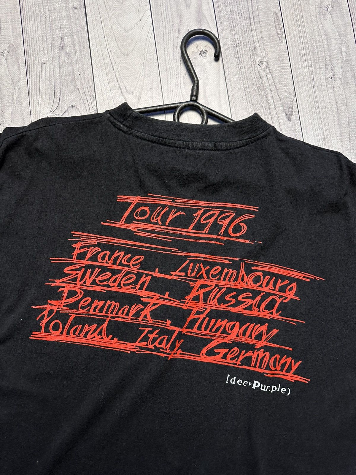 Band Tees × Vintage Vintage Deep Purple rock tee Purpendicular Tour 1996 rare Size US L / EU 52-54 / 3 - 3 Thumbnail