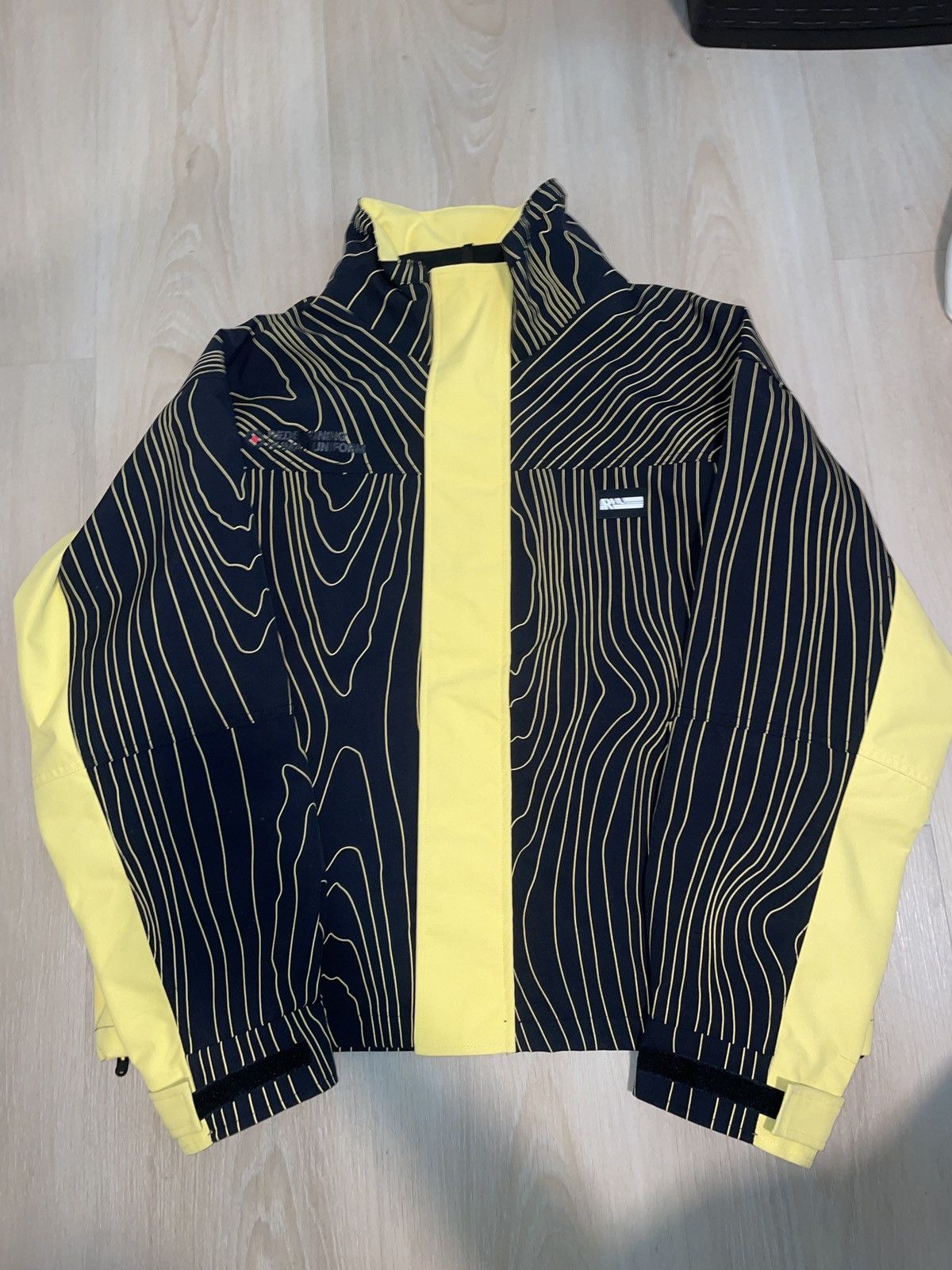 image of Rhude x Zara Tech Jacket in Black/Yellow, Men's (Size Large)