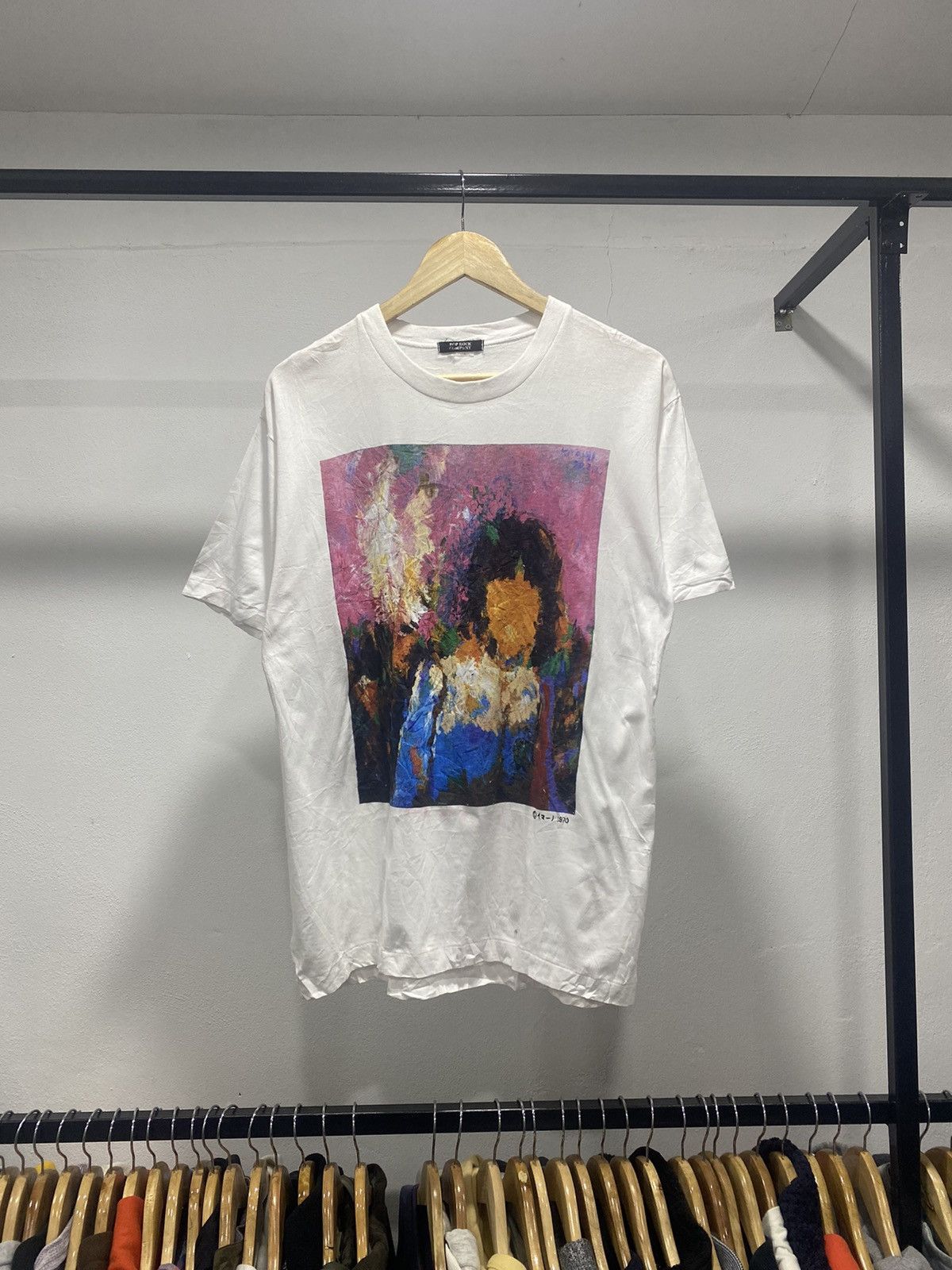 Vintage 1970s☠️ Kiyoshiro Imawano Potrait Art (dated 2 Feb 1970) Size US L / EU 52-54 / 3 - 1 Thumbnail