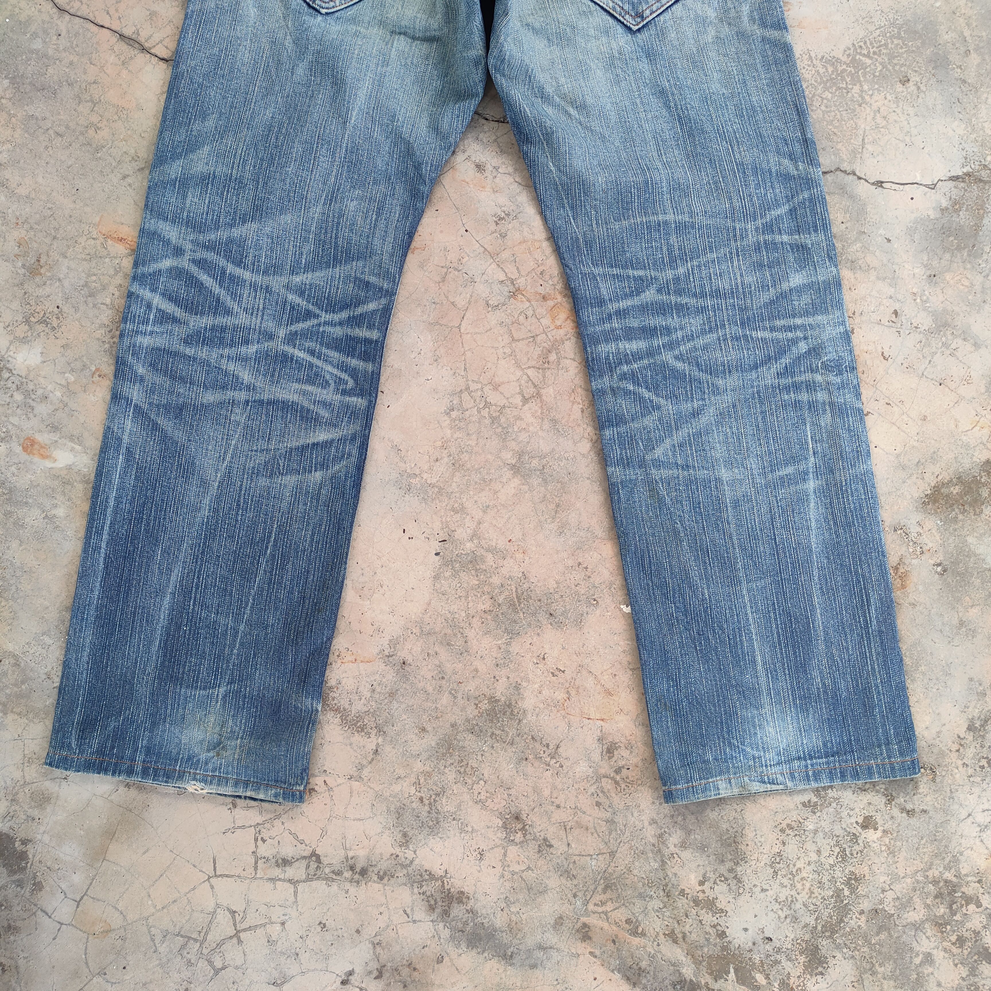 Edwin # EDWIN VINTAGE RIPPED FADED JEANS DENIM PANTS Size US 32 / EU 48 - 11 Thumbnail