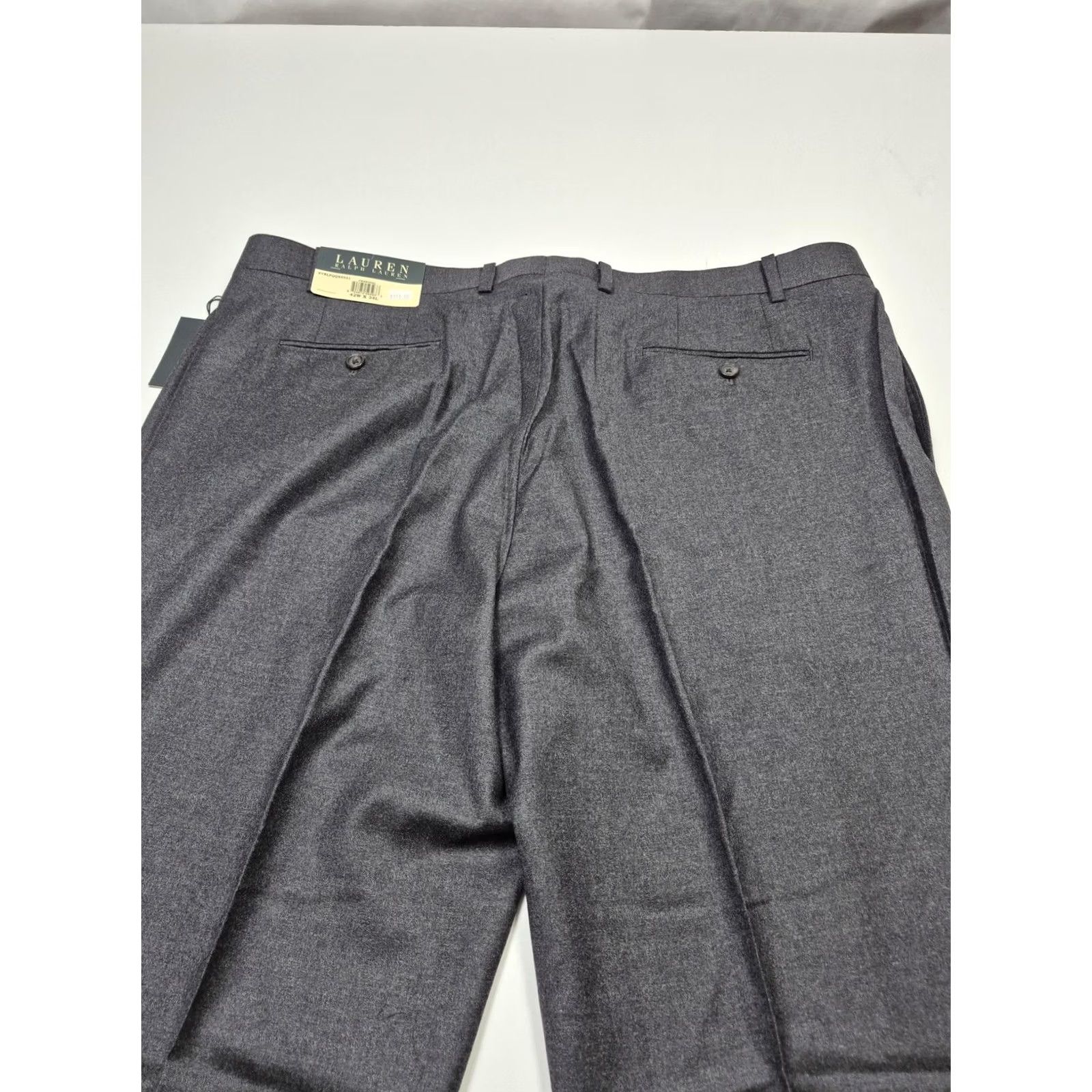 Ralph Lauren VTG Lauren Ralph Lauren Dress Pants Mens 42x34 Gray Wool Silk Flat Front NWT Size US 42 / EU 58 - 6 Thumbnail