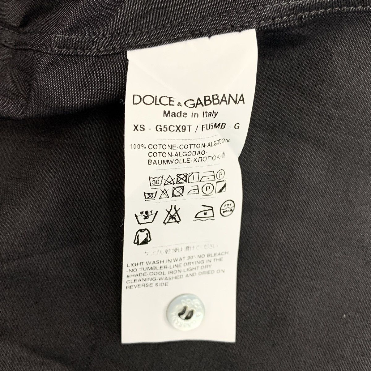 Dolce & Gabbana Dolce & Gabbana Black Collared Long Sleeve Shirt K26WX Size US XXS / EU 40 - 6 Thumbnail