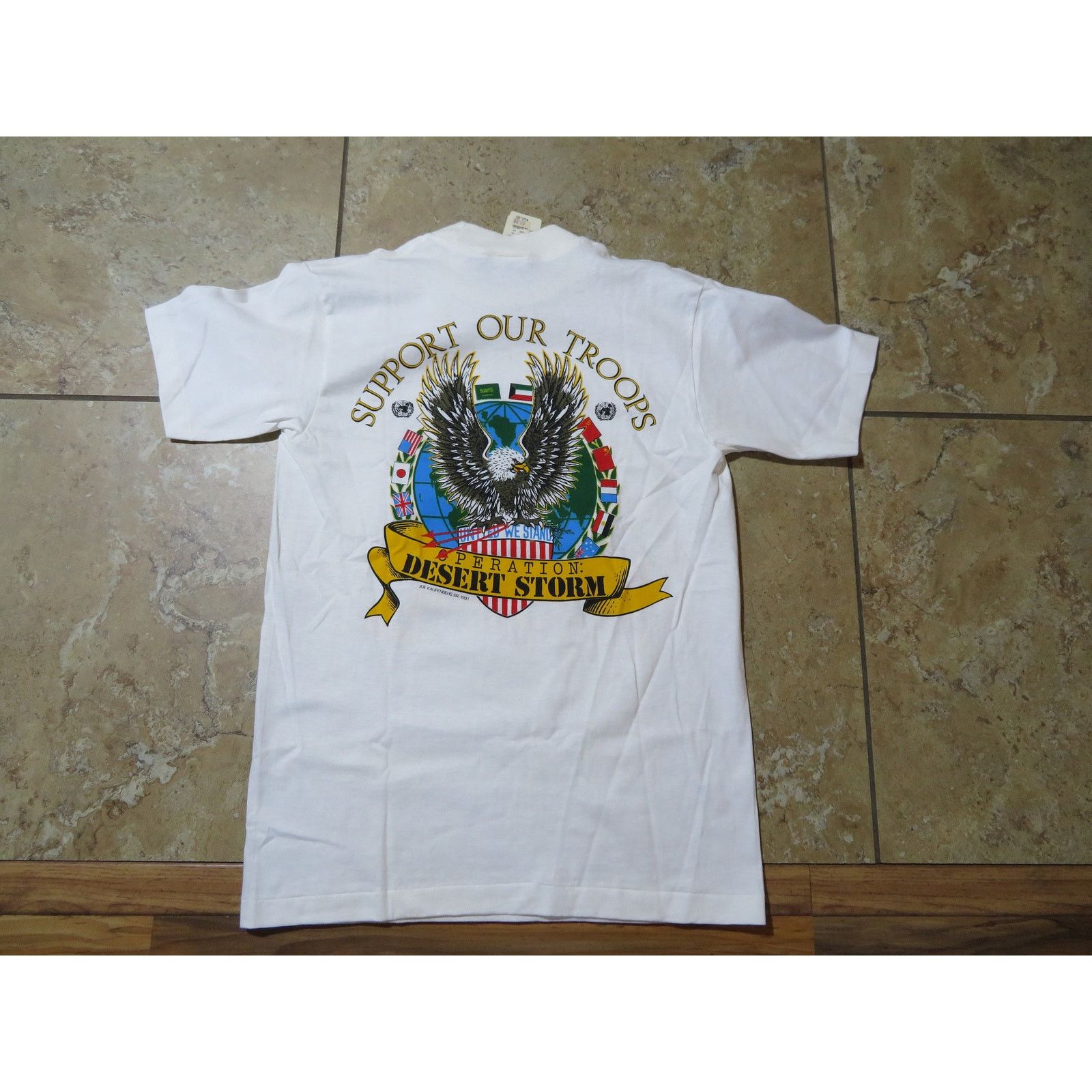 Anvil Vintage Desert Storm 1991 White T-Shirt Anvil Youth Sz Lg Size US S / EU 44-46 / 1 - 3 Thumbnail