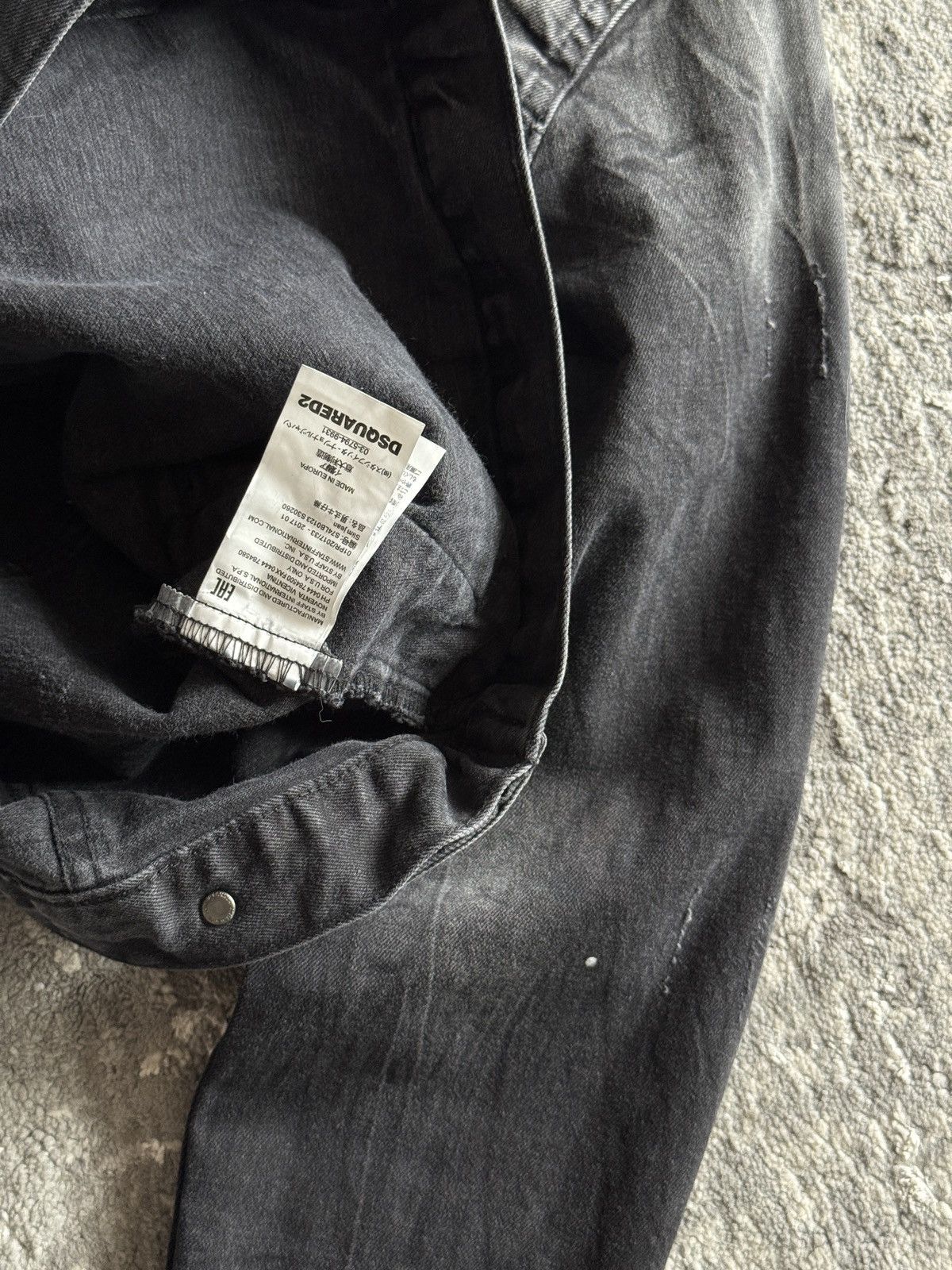 Dsquared2 Dsquared2 Dan Jean Black Denim Jacket Size 54 L Rrp~1050€ Size US L / EU 52-54 / 3 - 6 Thumbnail
