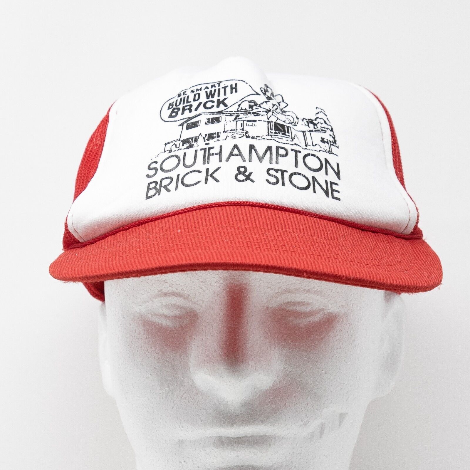 Vintage Vintage 90s Workwear Bricklayer Trucker Hat - Foam Mesh Snap Size ONE SIZE - 2 Thumbnail