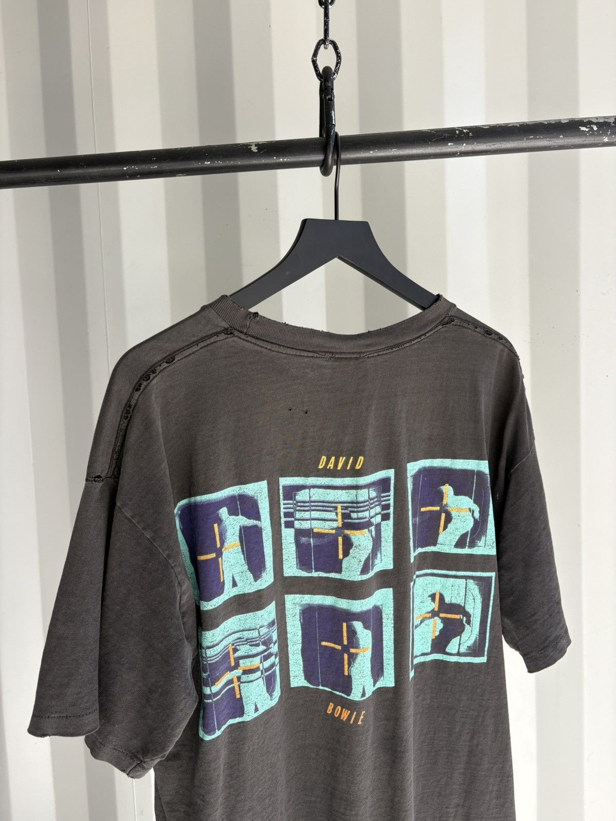 Band Tees Vintage Sound Vision Bowie Shirt Fade Distressed Grunge Band Size US XL / EU 56 / 4 - 5 Thumbnail