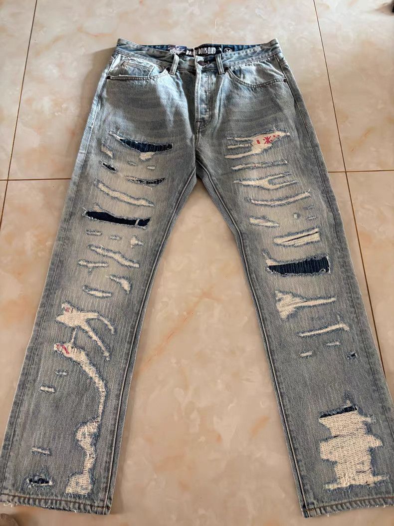 Billionaire Boys Club Billionaire Boys Club Fish Ball Distressed Jeans Size US 34 / EU 50 - 1 Thumbnail