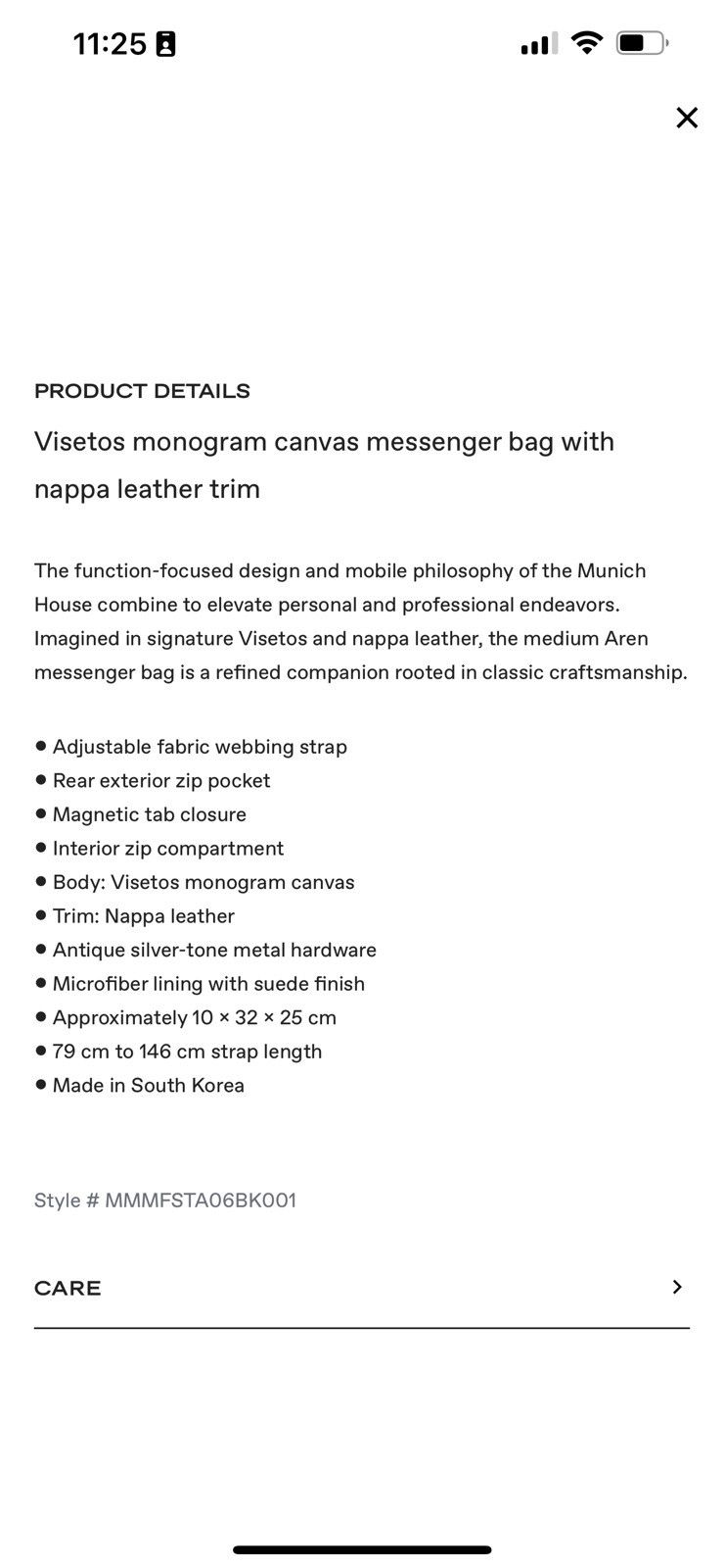 MCM Aren Messenger in Visetos Size ONE SIZE - 3 Thumbnail