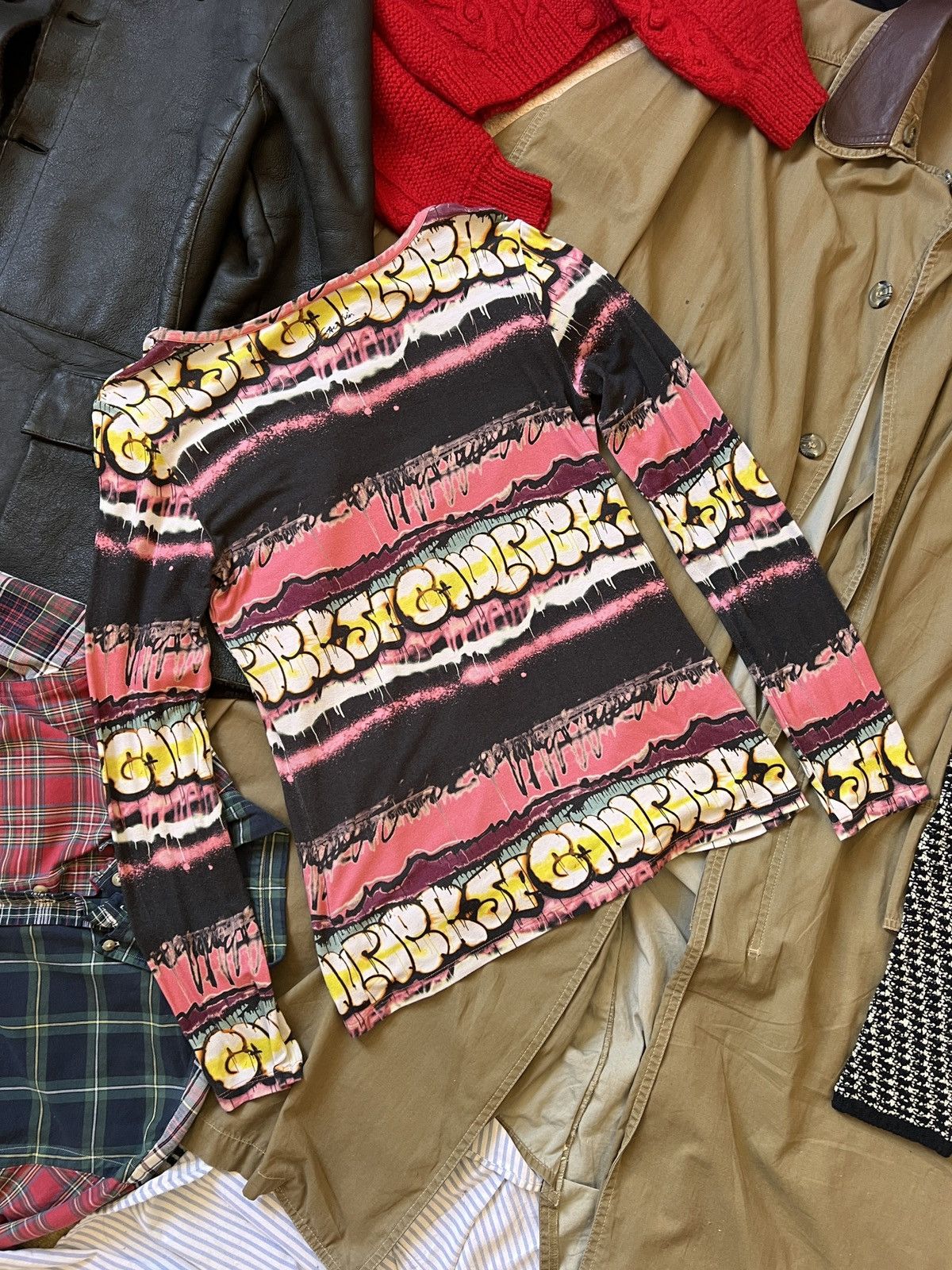 Jean Paul Gaultier Jean Paul Gaultier Vintage Graffiti Blouse Size M / US 6-8 / IT 42-44 - 4 Thumbnail