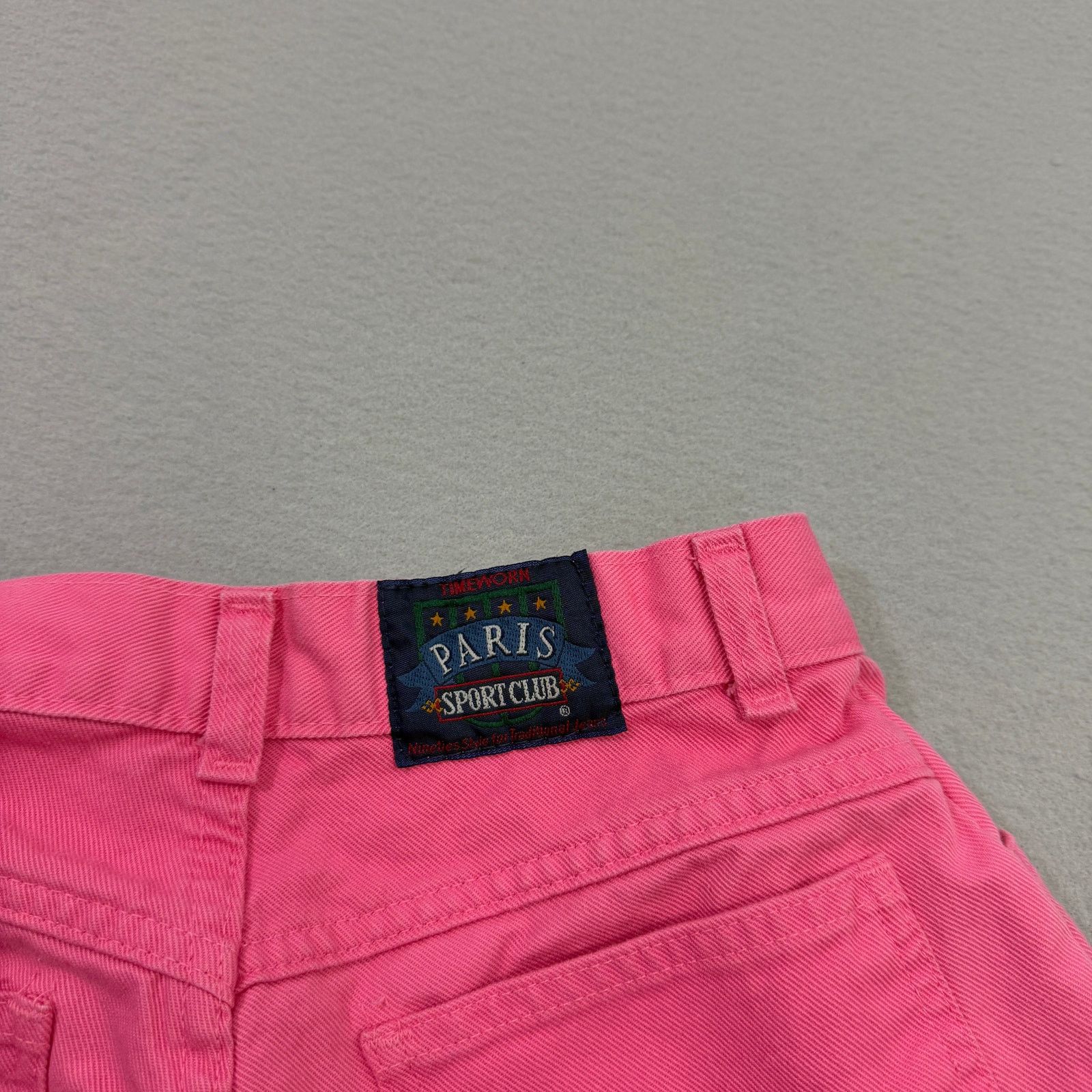 Vintage Vintage Paris Sport Club Jean Shorts 6 Pink 12" Inseam Jorts Size 28" / US 6 / IT 42 - 8 Thumbnail