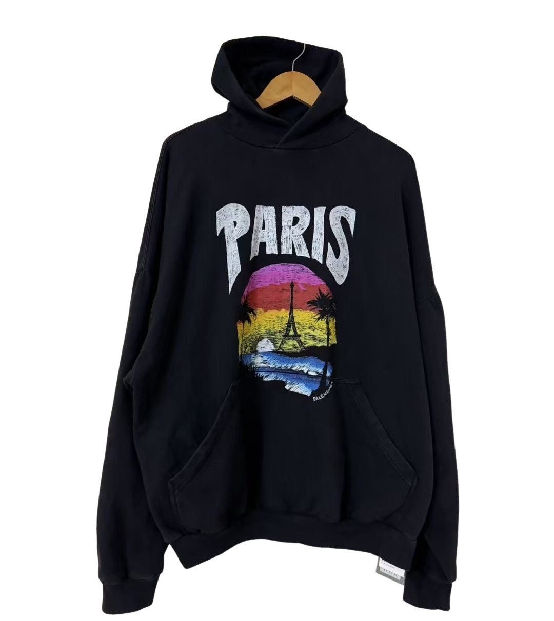 Balenciaga Balenciaga Paris Sunset Graphic Hoodie 2 Size US M / EU 48-50 / 2 - 1 Thumbnail