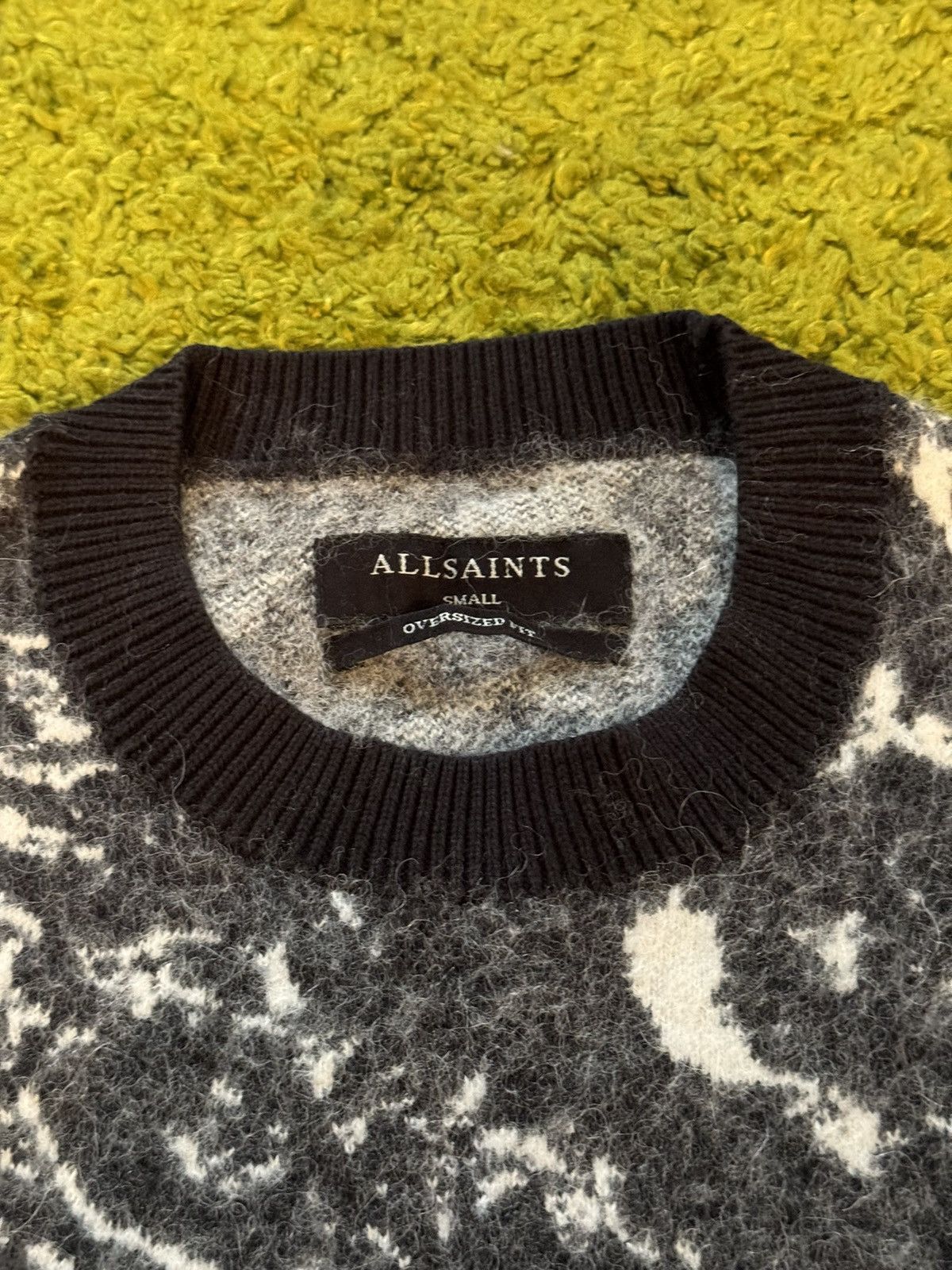 Allsaints × Designer Allsaints avant garde big logo wool alpaca blend sweater Size S / US 4 / IT 40 - 3 Thumbnail