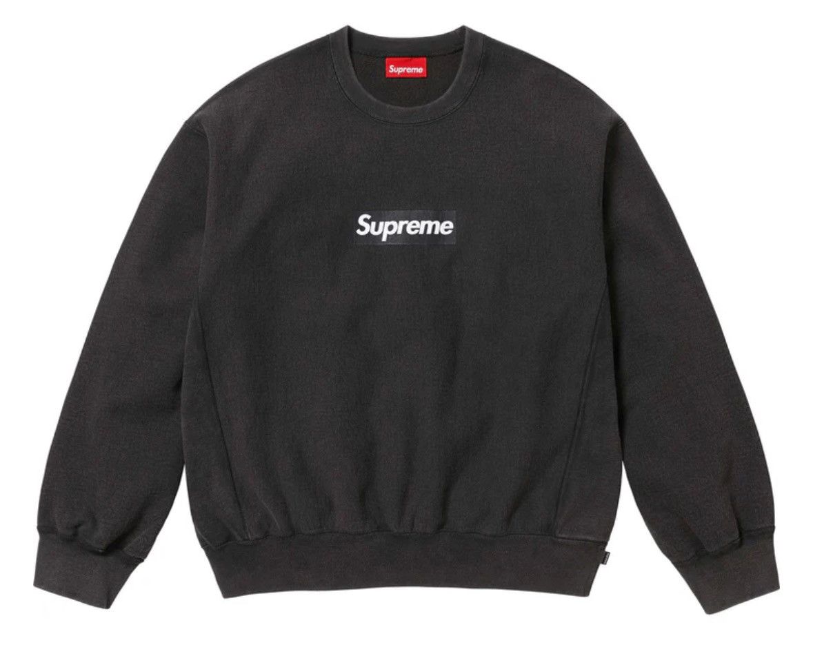Supreme Supreme Washed Box Logo Crewneck Black Medium Size US M / EU 48-50 / 2 - 6 Thumbnail