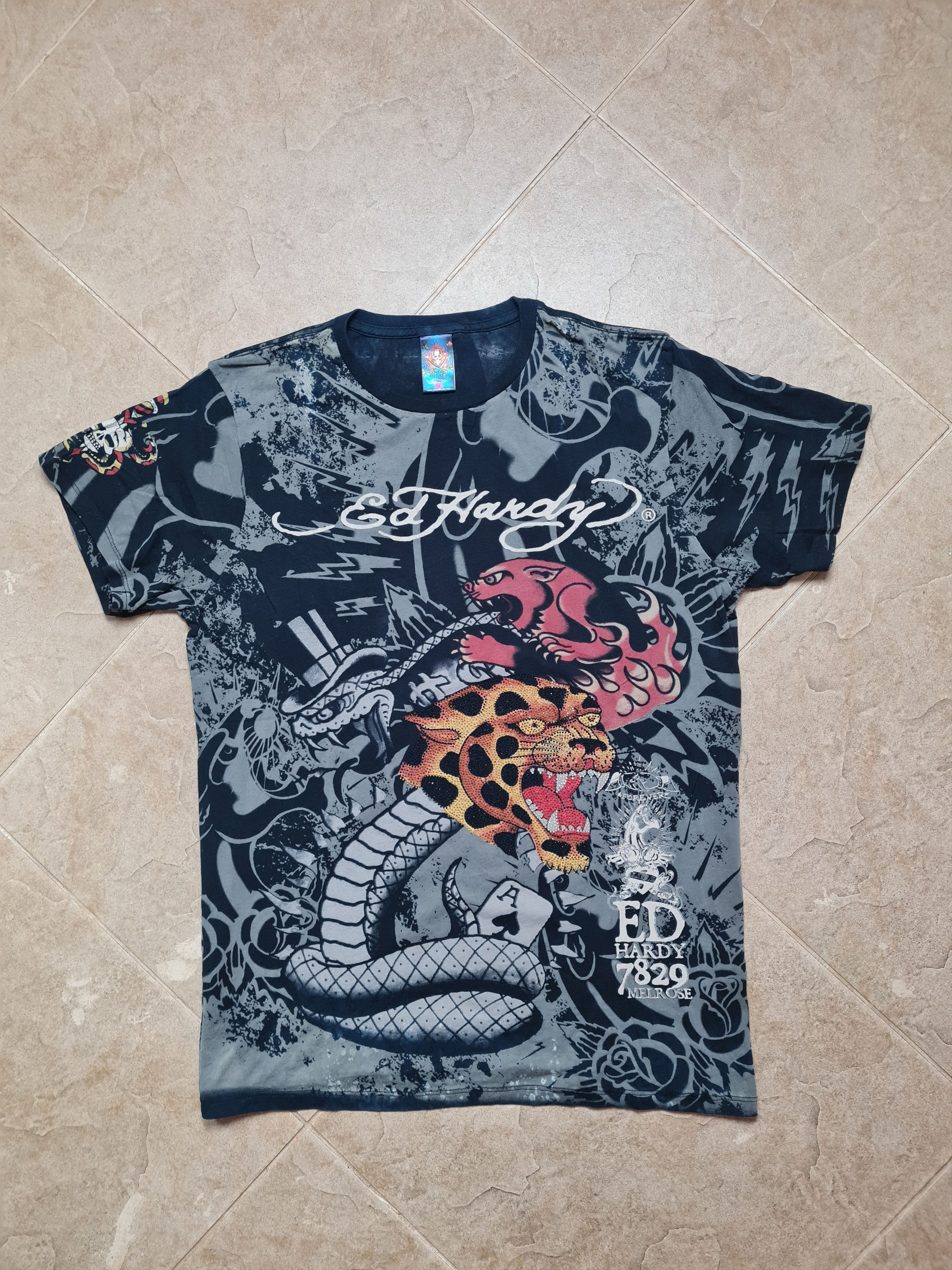 Ed Hardy Ed Hardy Snake Skull Graphic Christian Audigier Tattoo Y2K Size US XL / EU 56 / 4 - 6 Thumbnail