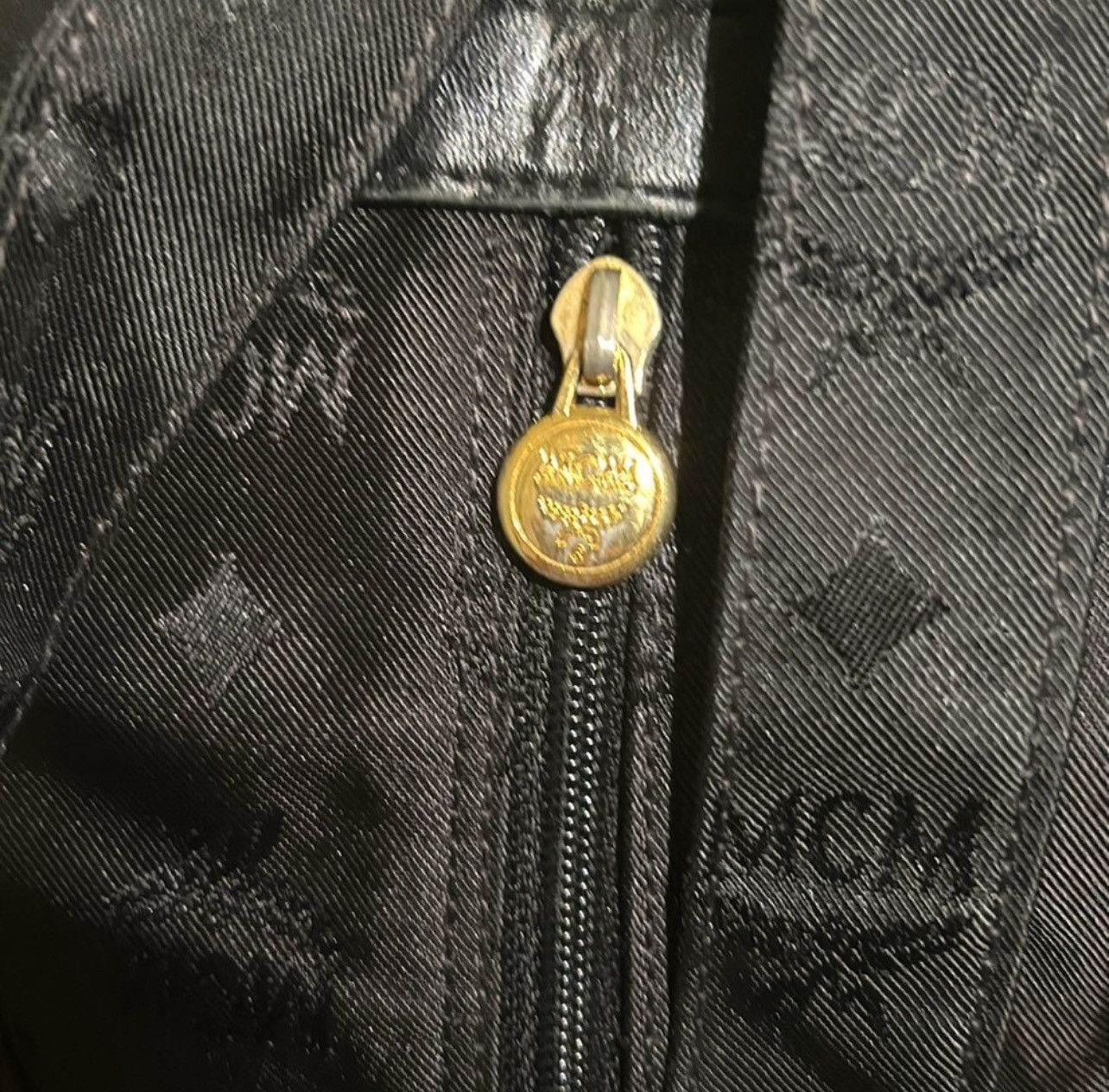 MCM MCM Vintage Black Nylon Drawstring Backpack W Gold Hardware. Size ONE SIZE - 7 Thumbnail