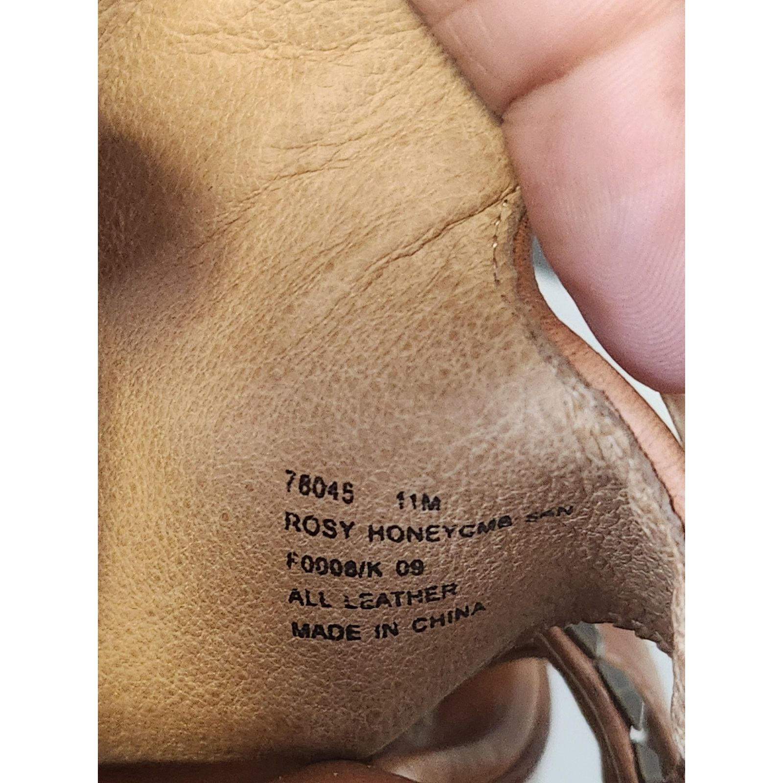 Frye Frye Tan Leather Wedge Sandals 11 NWOT Rosy Honeycomb Tan Size US 11 / IT 41 - 6 Thumbnail