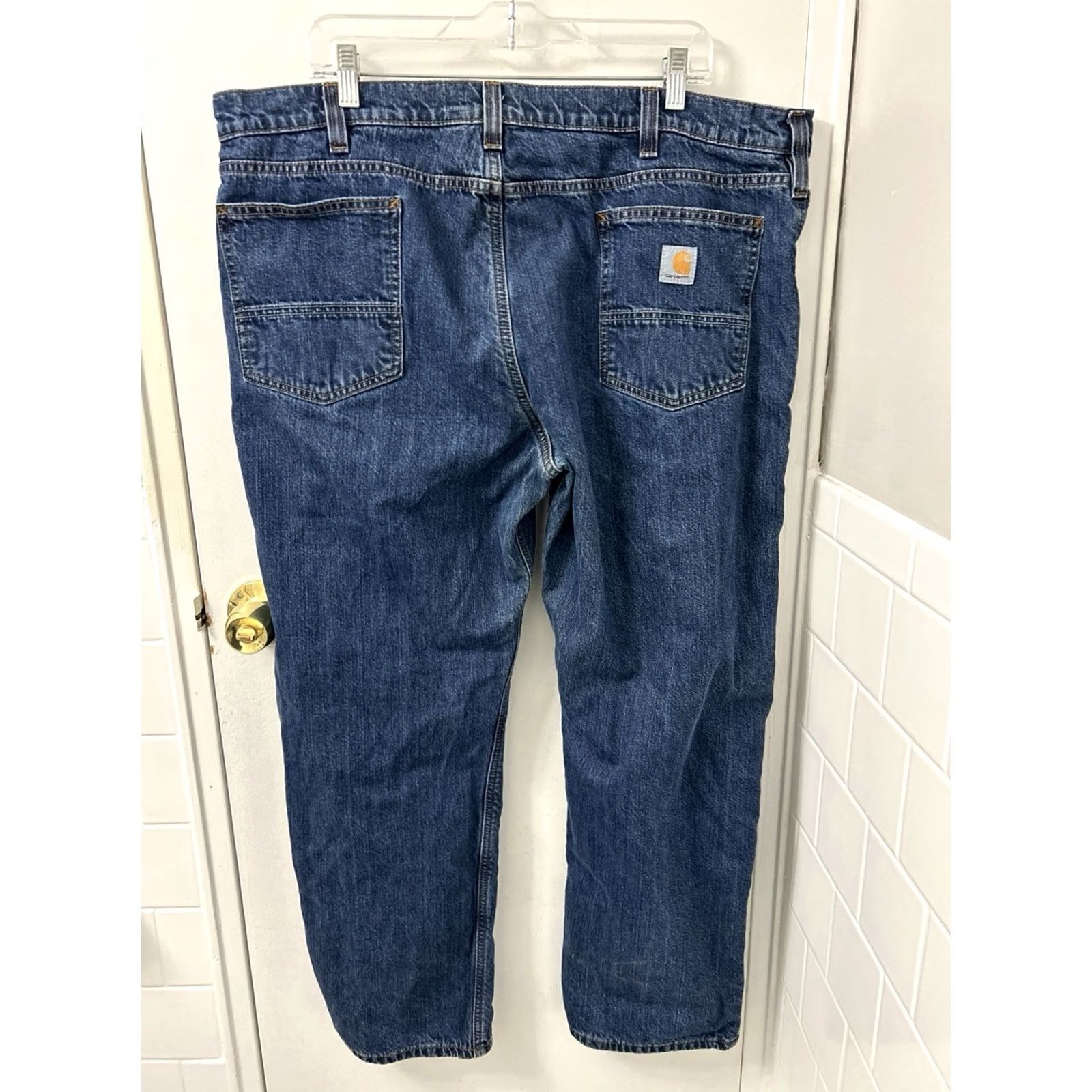 Carhartt Carhartt Jeans Mens 42x30 Blue Relaxed Fit 5-Pocket Denim Work Pants YKK Straight Inseam 30 Size US 42 / EU 58 - 5 Thumbnail