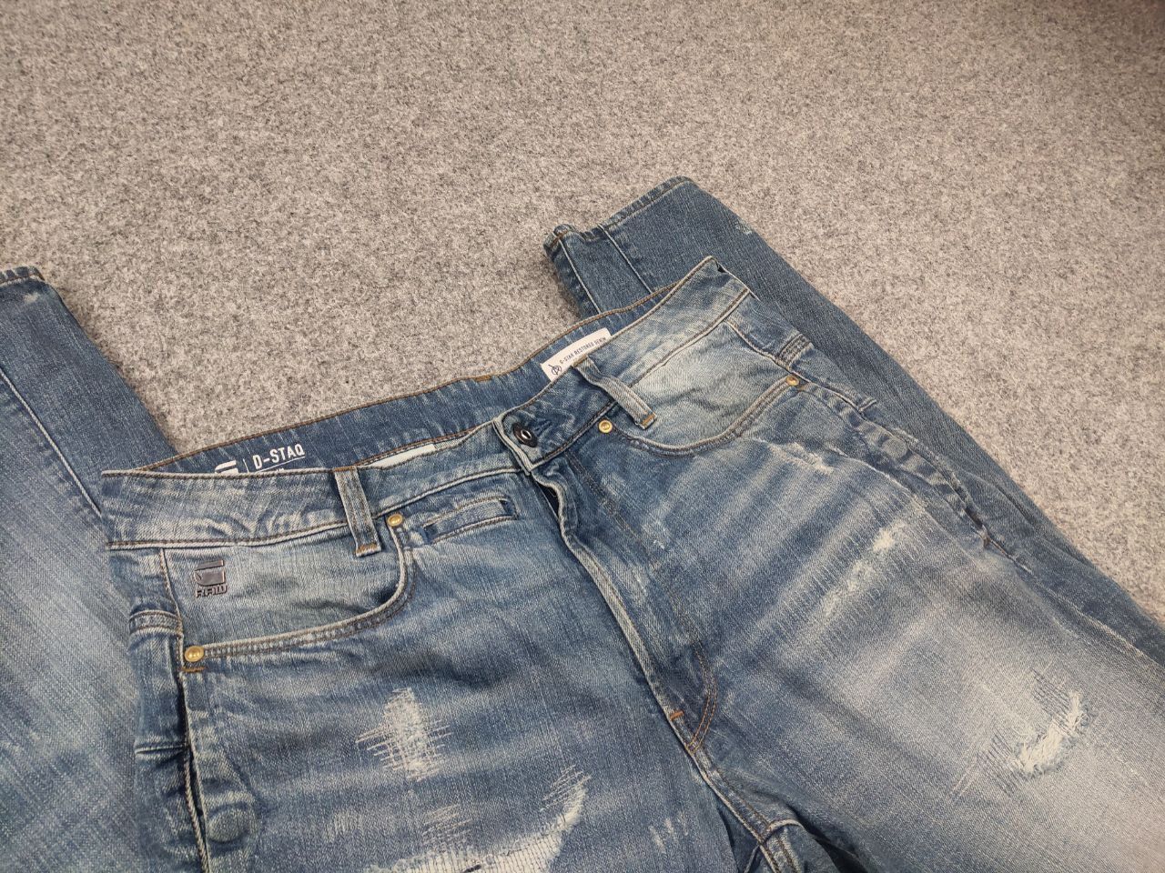 G-Star G Star raw d'staq 3d Slim Restored denim jeans Vintage Stule Size US 33 - 12 Thumbnail