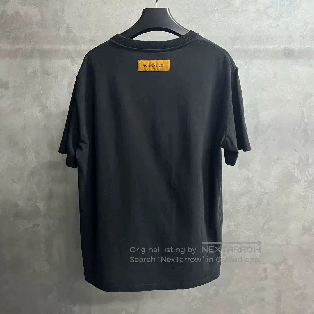 Louis Vuitton black logo embroidered short sleeve t. Size US XXL / EU 58 / 5 - 2 Thumbnail
