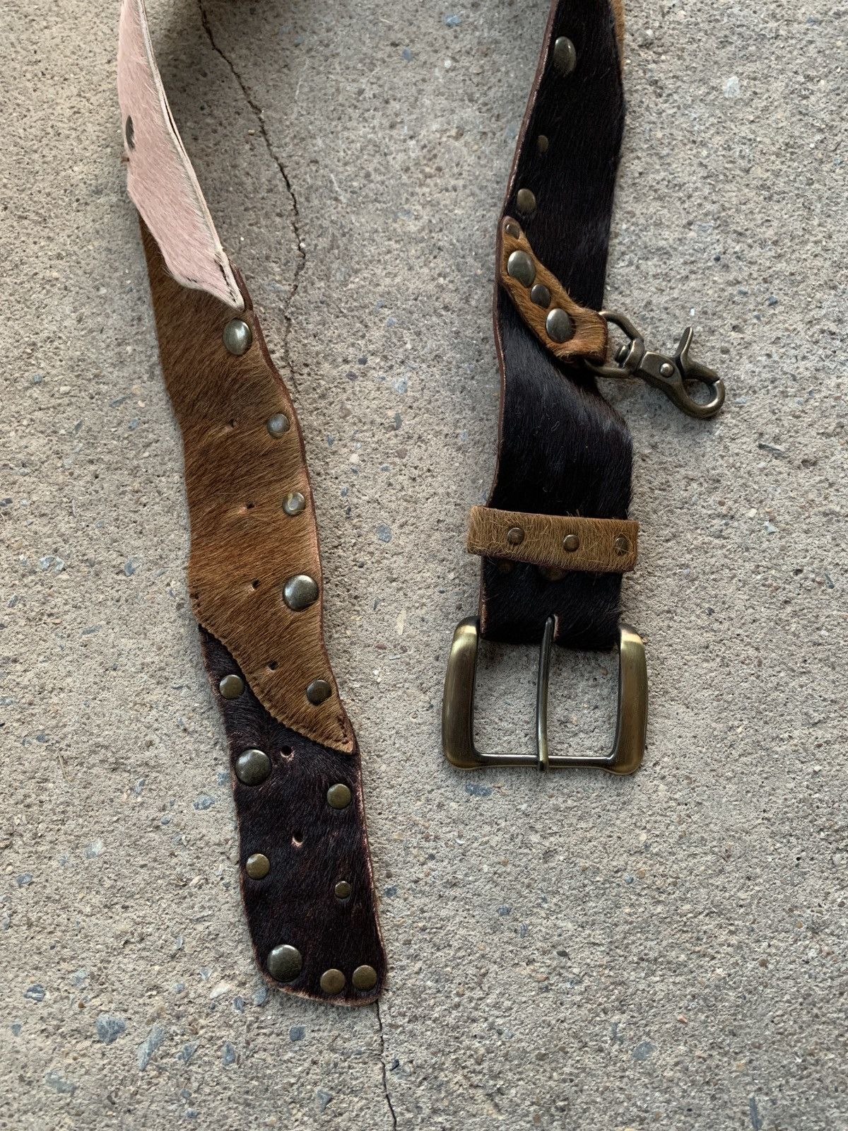 Vintage Archive* Vintage Jungle cat Studded Leather Belt Size 32 - 5 Thumbnail