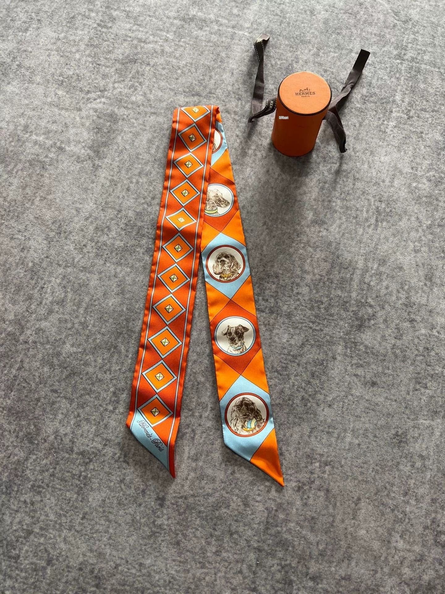 Hermes Hermes Colorful Dog Print Silk Scarf Size US S / EU 44-46 / 1 - 2 Thumbnail